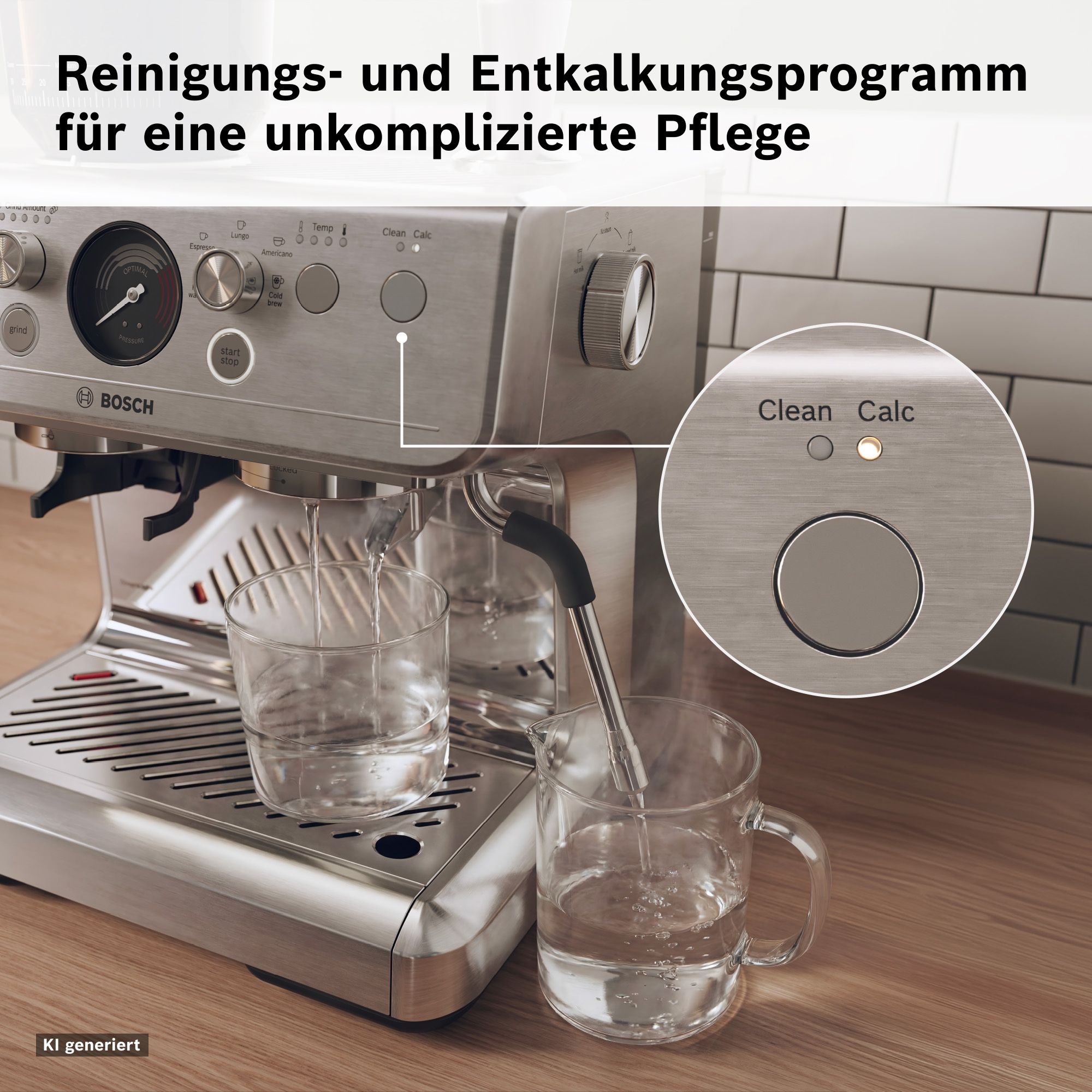 BOSCH Espressomaschine »Bosch halbautomatische Siebträgermaschine HomeCafé Serie 4« Integriertes Mahlwerk, 58mm-Siebträger, 30 Mahlgrade, 5 Direktwahl
