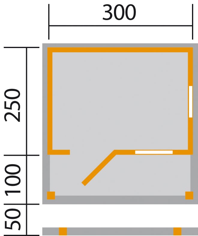 weka Gartenhaus »820A Gr.2«, (Set)