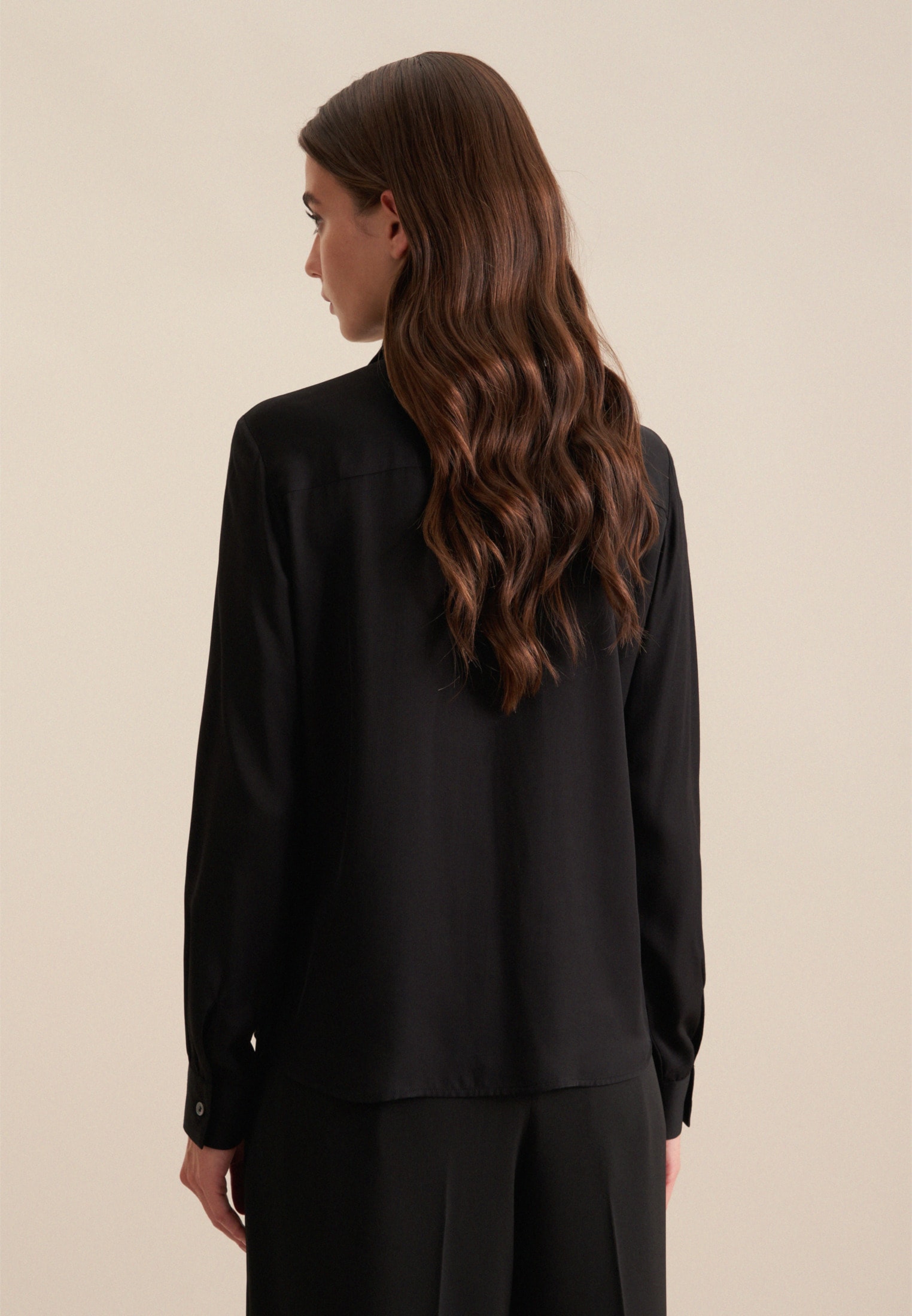 seidensticker Hemdbluse »Schwarze Rose«, Langarm Kragen Uni
