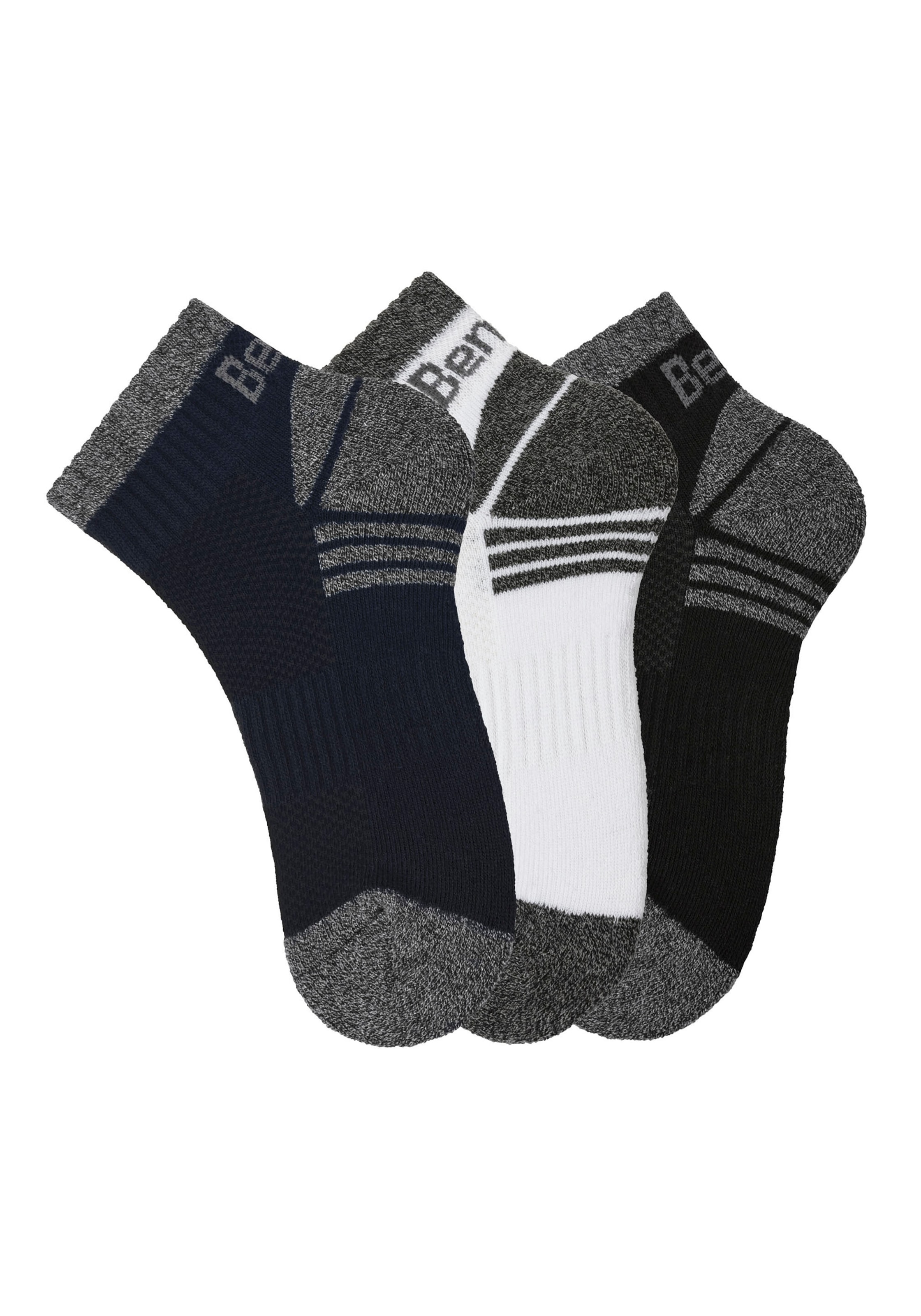 Bench. Kurzsocken, (Packung, 3 Paar), mit Mittelfußgummi und Pikee