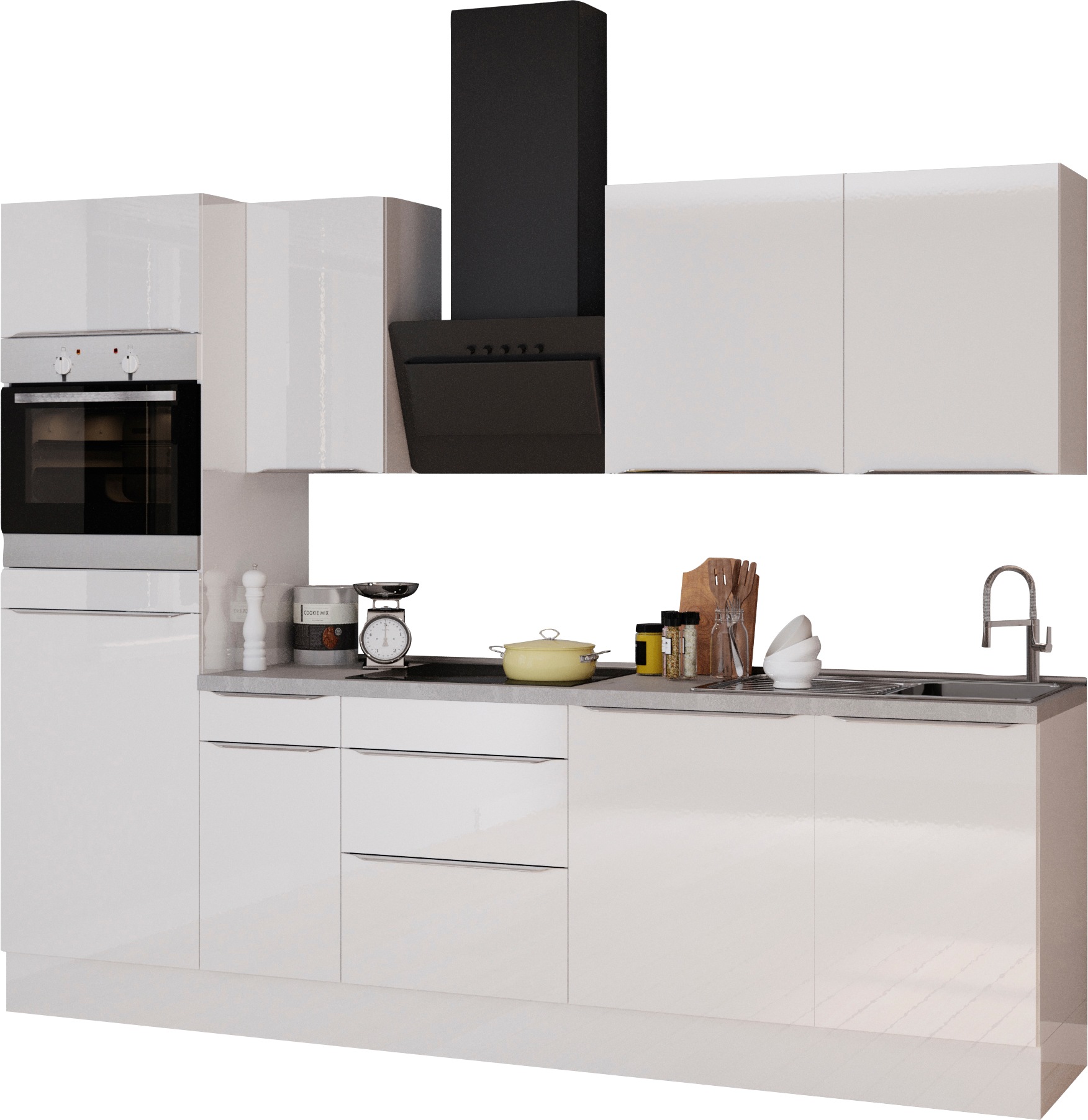 OPTIFIT Küchenzeile »Aken«, mit E-Geräten, Breite 270 cm auf Raten  bestellen | Backofenumbauschränke