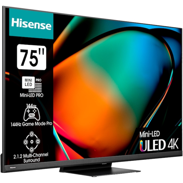Hisense Mini-LED-Fernseher »75U8KQ«, 189 cm/75 Zoll, 4K Ultra HD, Smart-TV  ➥ 3 Jahre XXL Garantie | UNIVERSAL