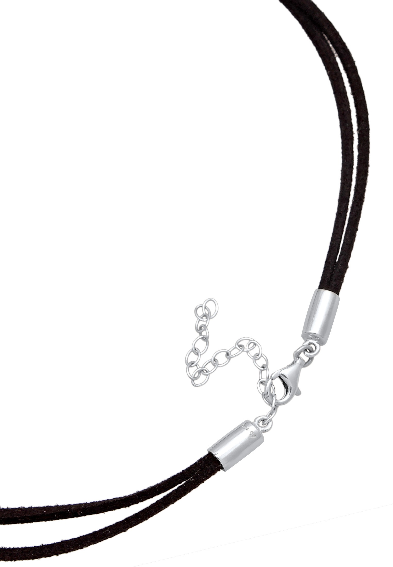 Elli Choker »Halskette Trend Choker Stern Anhänger Imitat Leder 925 Silber«