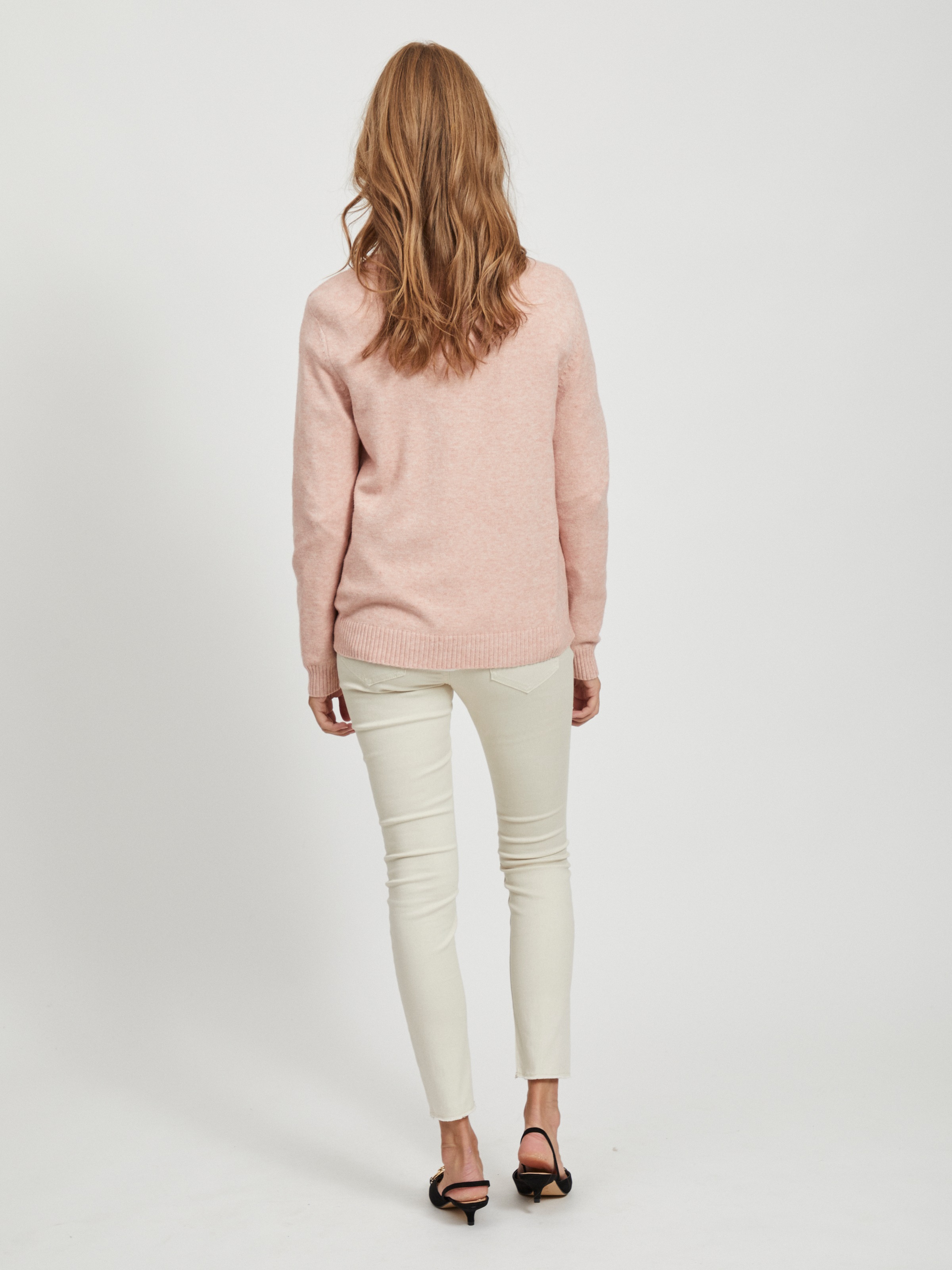 Vila Rundhalspullover »VIRIL-O-PULLI«, Feinstrick mit feinen Strickdetails