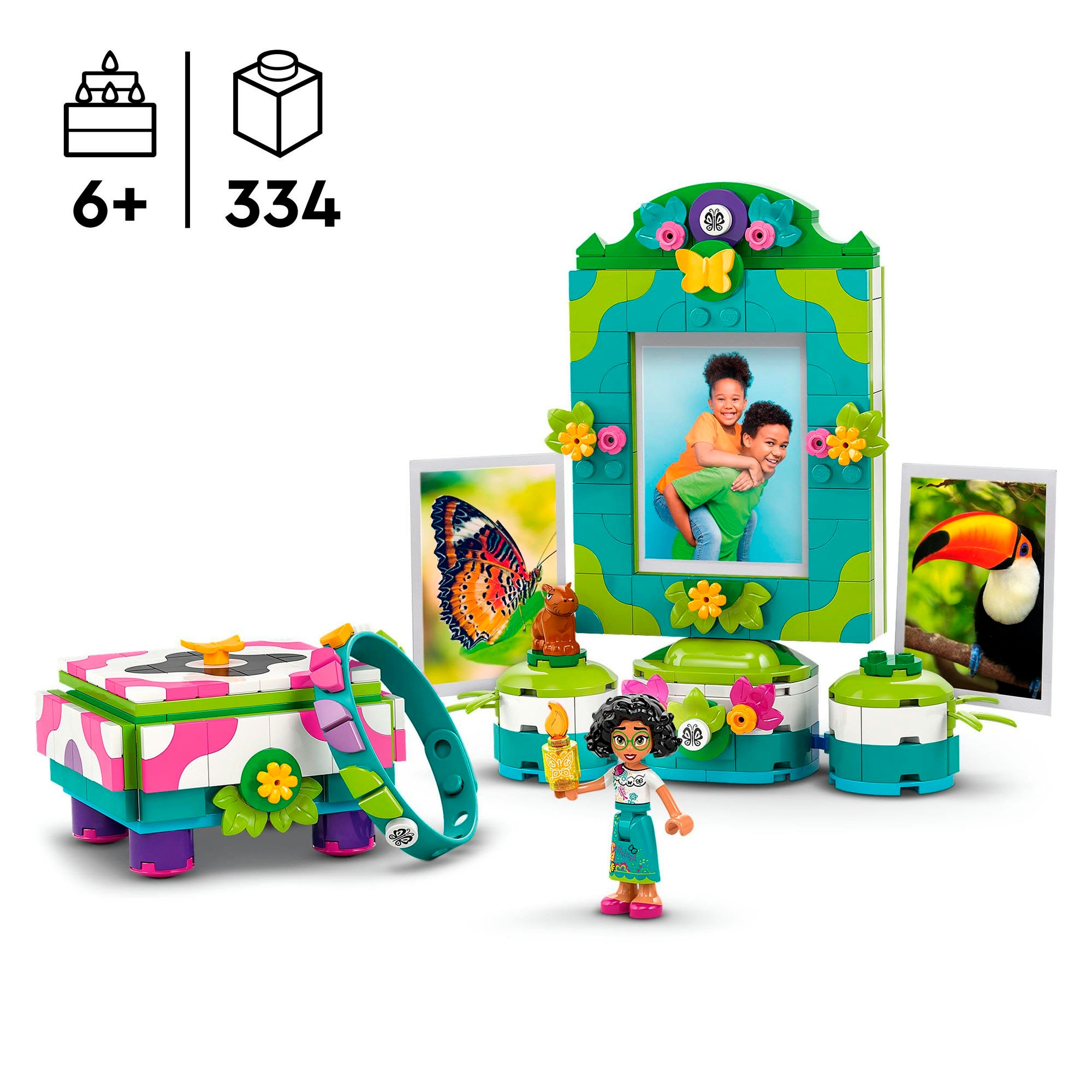 LEGO® Konstruktionsspielsteine »Mirabels Fotorahmen und Schmuckkassette (43239), LEGO® Disney Classic«, (334 St.), Made in Europe