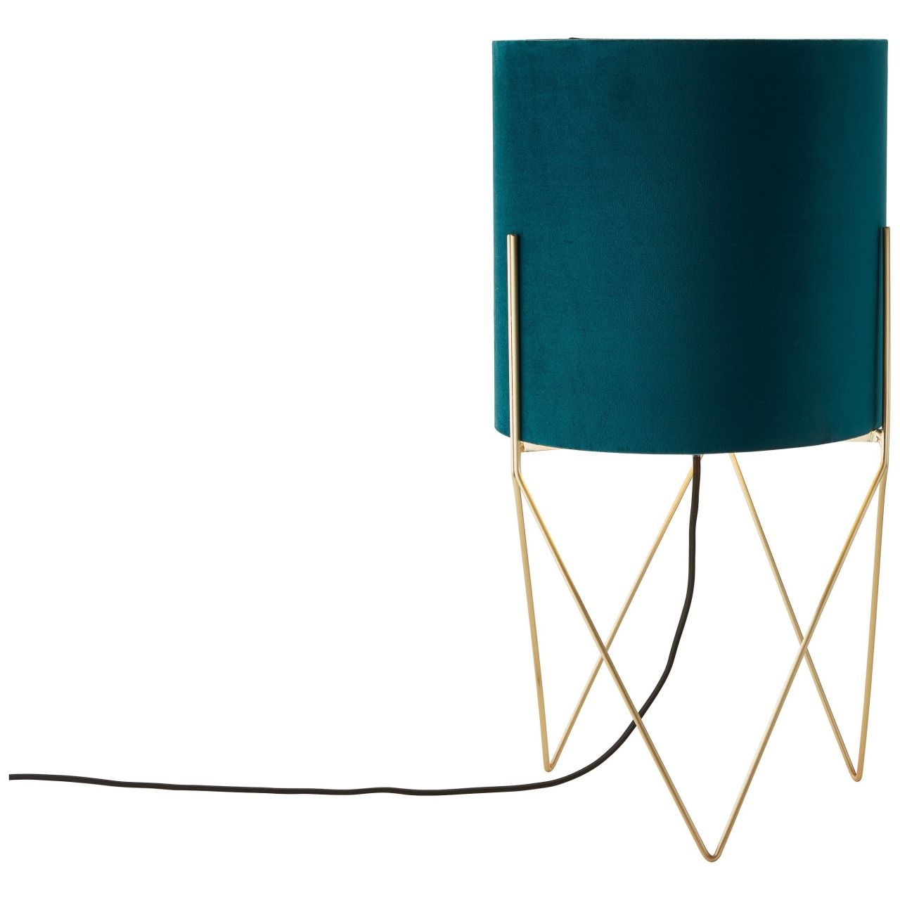 Brilliant Stehlampe »Atami«, 1 flammig, Leuchtmittel E27 | ohne Leuchtmittel, 58 cm Höhe, Ø 31,5 cm, E27, Metall/Textil, messing gebürstet