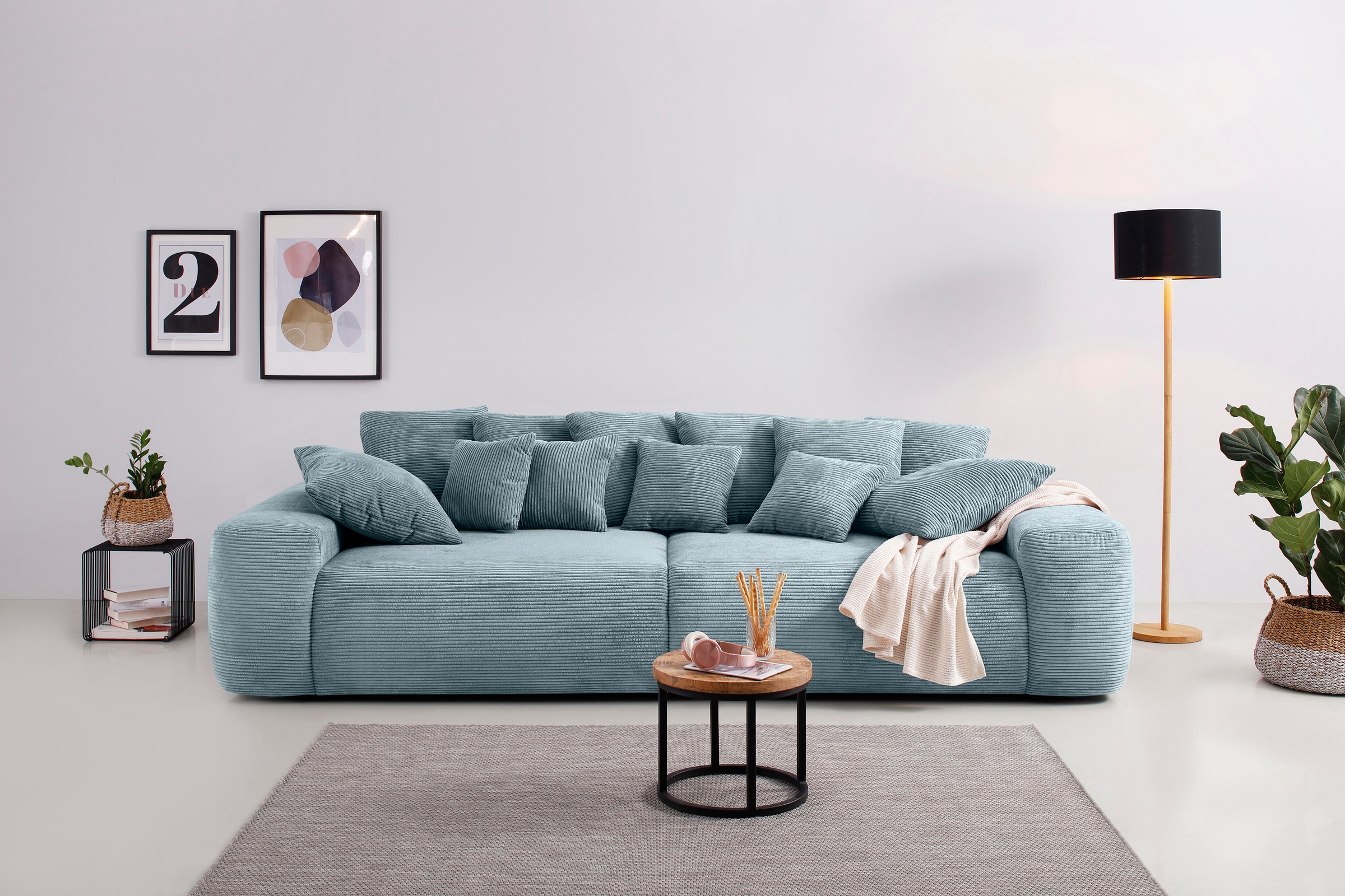 Home affaire Big Sofa »Glamour«, Boxspringfederung, Breite 20 cm ...