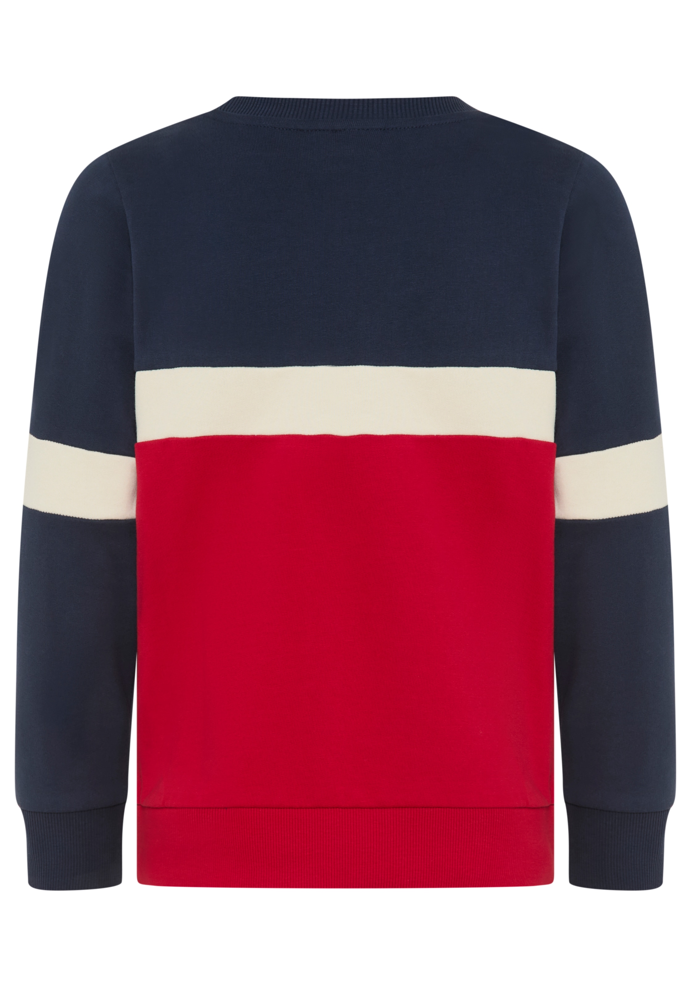 Scout Sweatshirt »Rundhals-Sweat mit kontrastfarbigen Einsätzen - NEU von SCOUT«, Colorblocking Sweatshirt, Rundhals, Langarm, hüftbedeckende Länge
