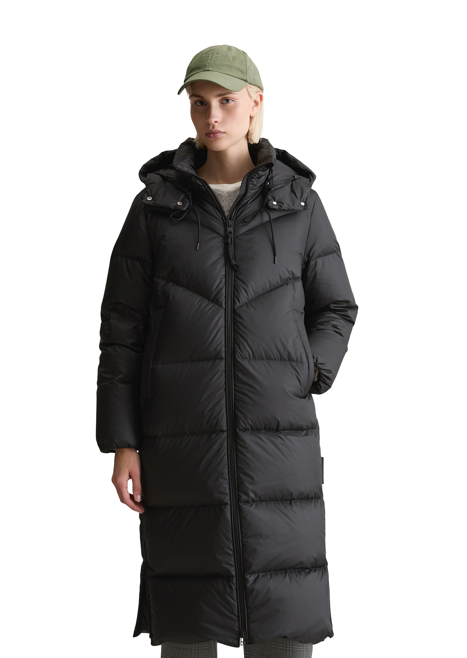 Marc O'Polo DENIM Daunenmantel Wintermantel, 2-Wege-Reißverschluss, relaxed fit, Kapuze abnehmbar