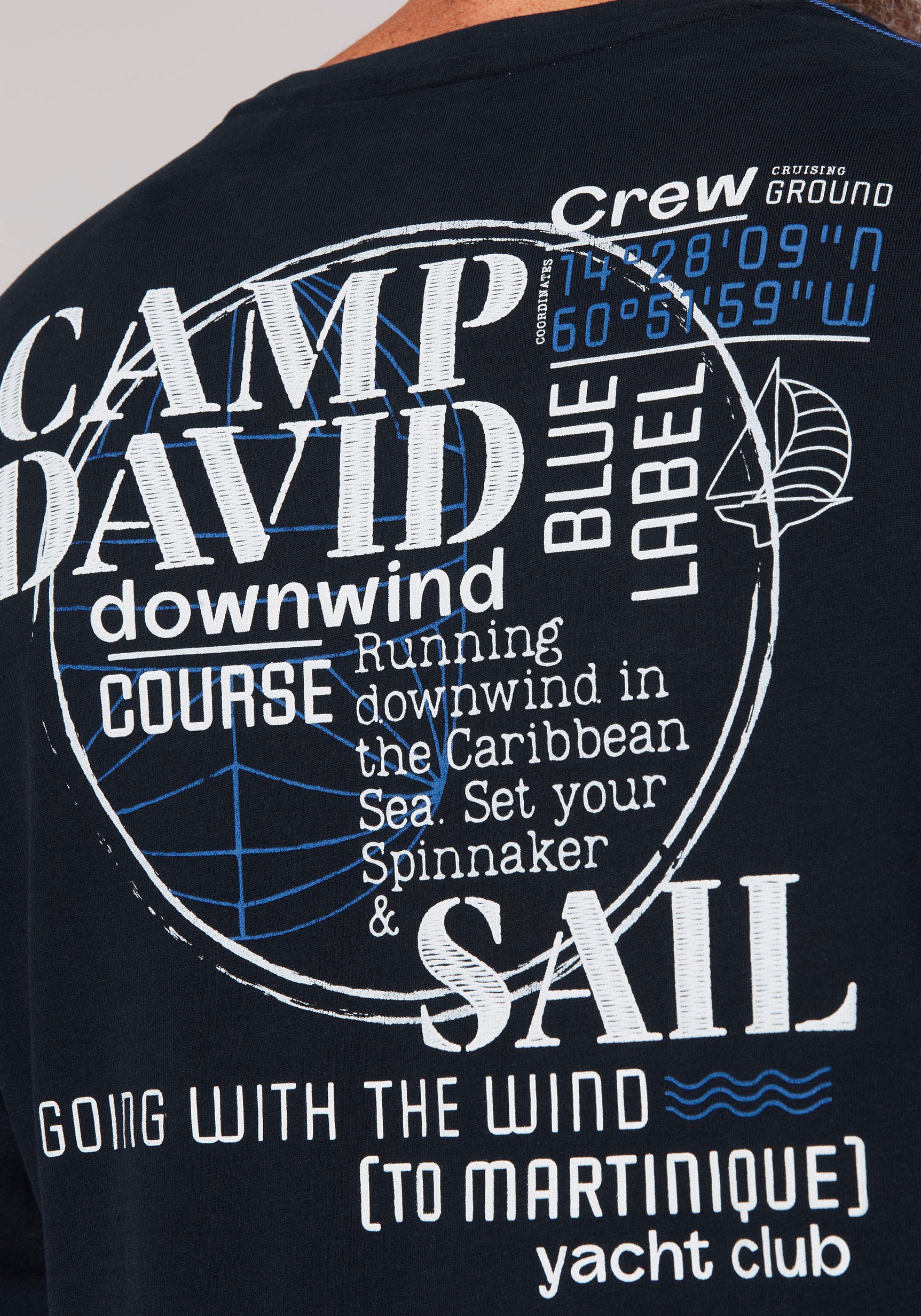 CAMP DAVID Langarmshirt, mit Rücken-Print