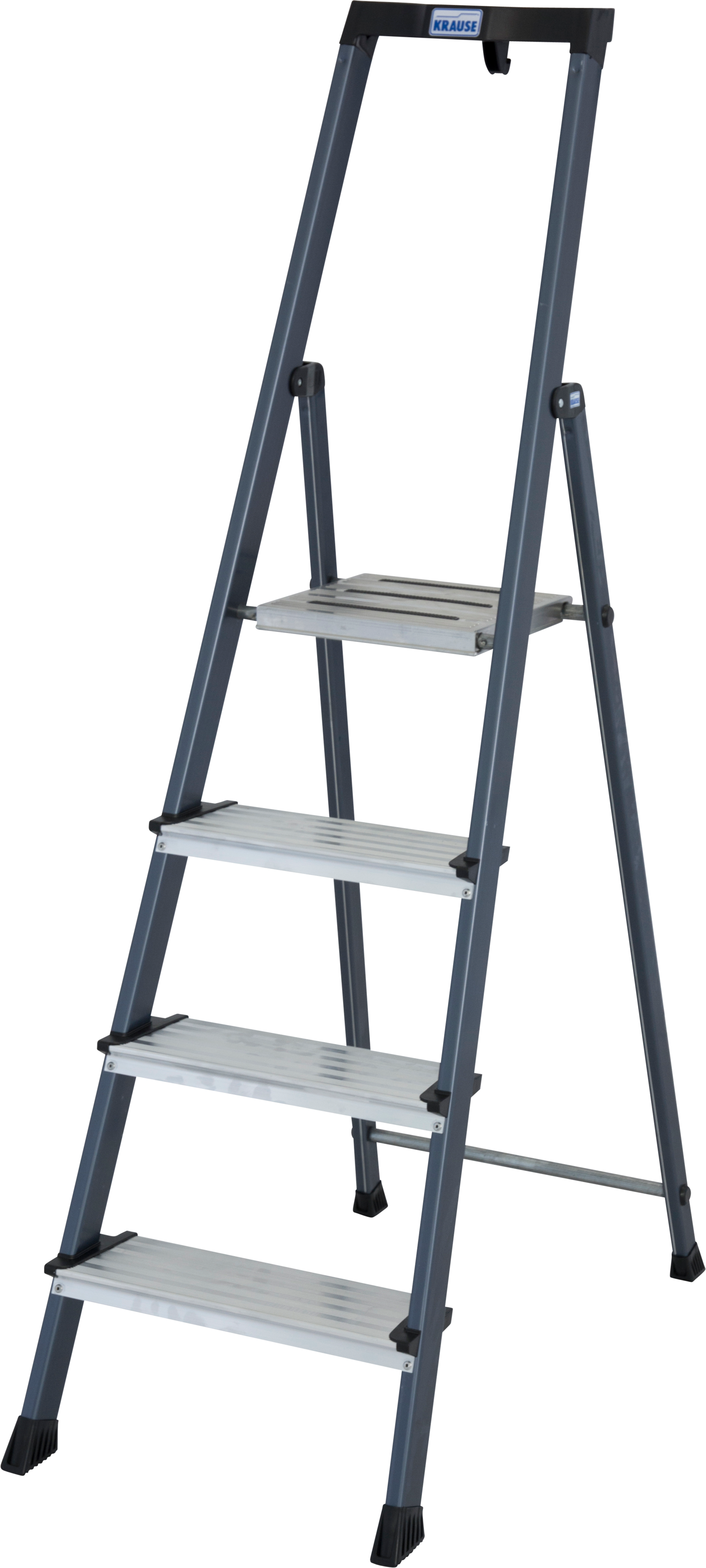 KRAUSE Stehleiter "Securo" Alu eloxiert, 1x4 Stufen, Arbeitshöhe ca. 285 cm