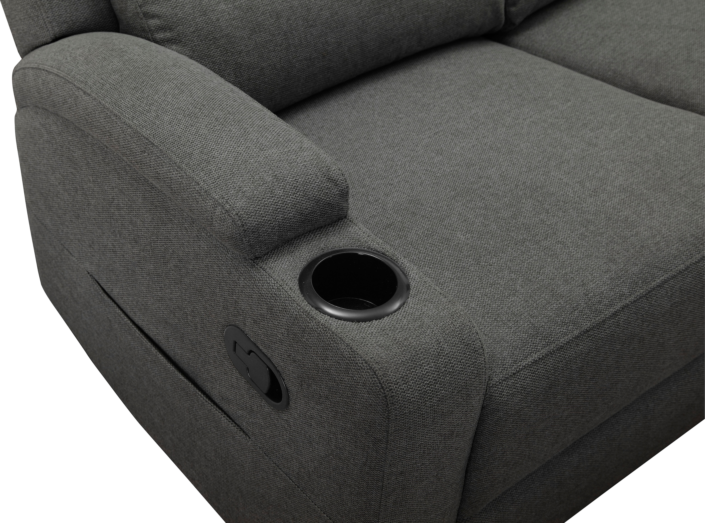 OTTO home Ecksofa »NAPORI Struktur, Multimediasofa, 3er Kinosessel XXL, L-Form« Kinosofa mit Relaxfunktion, Getränkehalter, Staufach und Staukasten