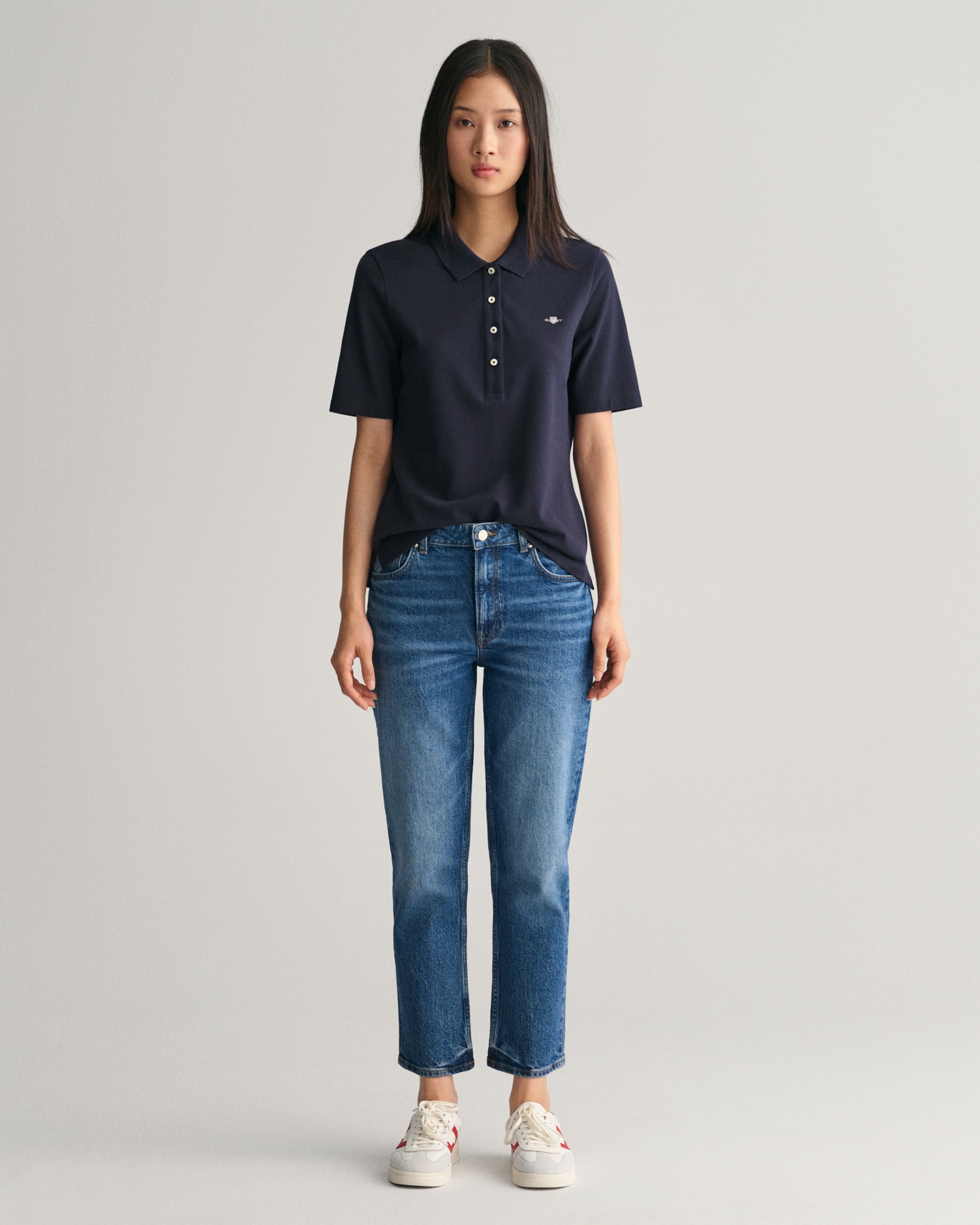 Gant Poloshirt »SLIM SHIELD KA PIQUE POLO«, mit grafischer Logostickerei auf der Brust