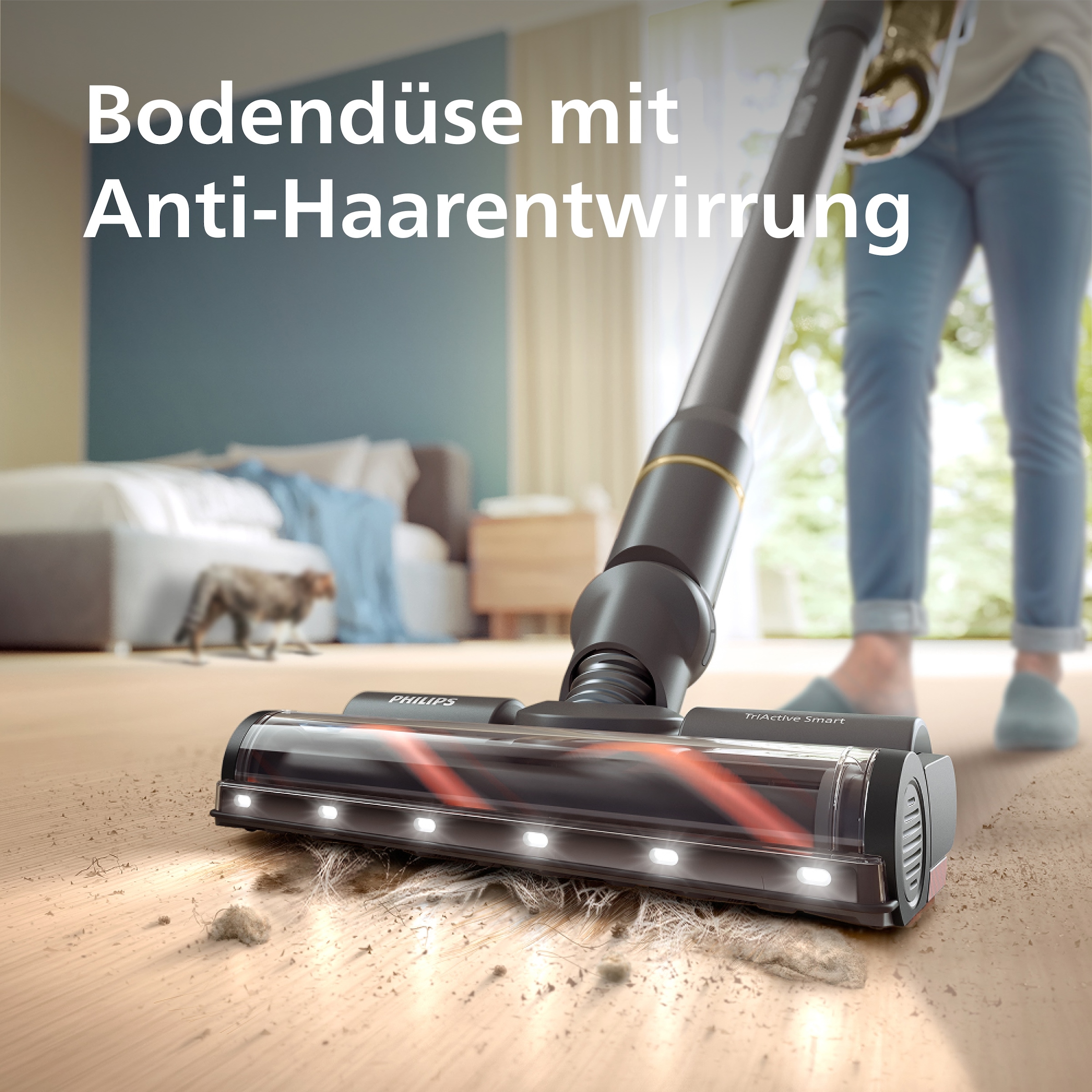 Philips Akku-Hand-und Stielstaubsauger »XC7067/01 SpeedPro Max 7000 Series Advanced "Pet"« mit bis zu 80 Minuten Laufzeit und Bodendüse mit Anti-Haarentwirrung