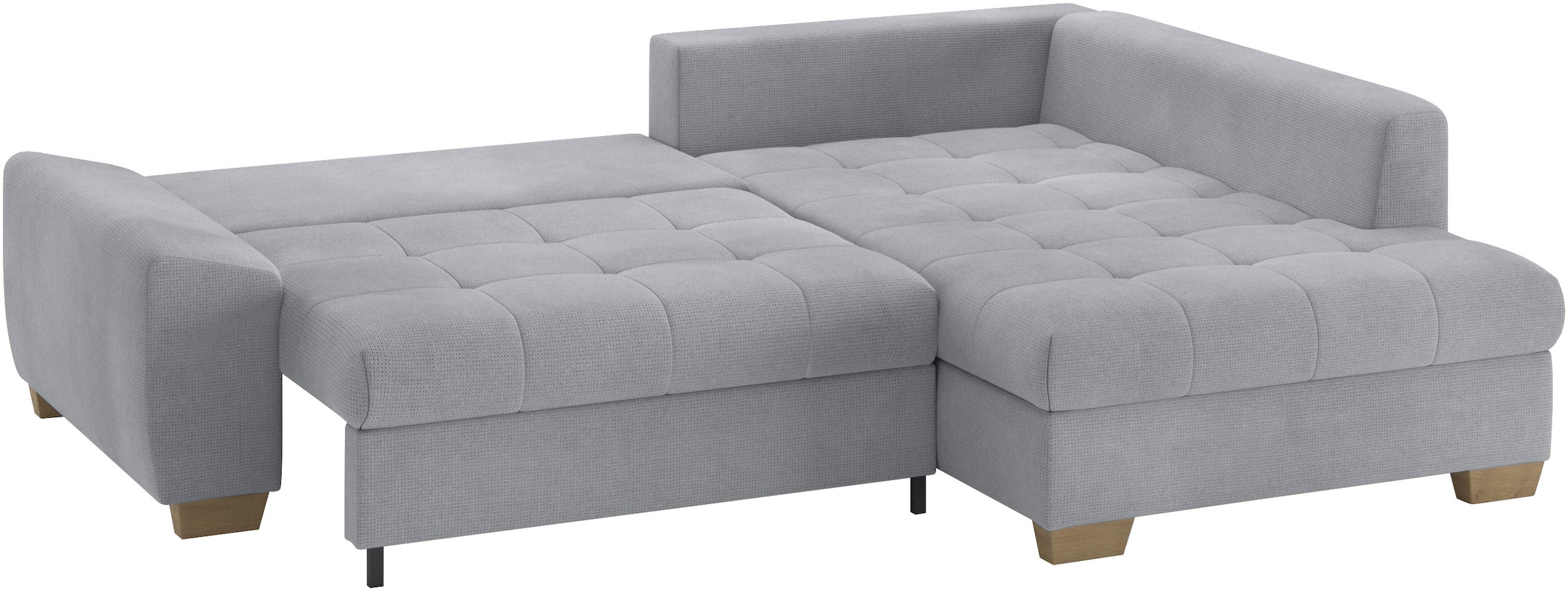 Mr. Couch Ecksofa »Nikita II, L-Form«, Wahlweise mit Bettfunktion, Bettkasten & RGB-LED-Beleuchtung