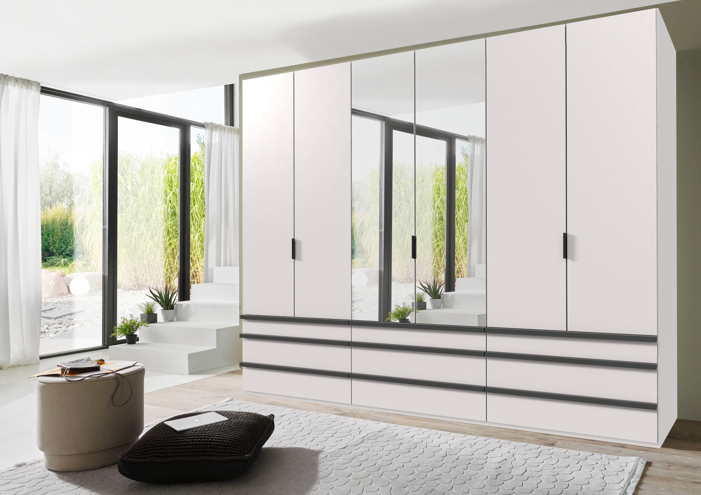 Wimex Falttürenschrank »Oxford by fresh to go, in 3 Breiten und 2 Höhen, Made in Germany«, (mit Schubladen, wahlweise mit oder ohne Spiegel), mit hochwertigen Falttüren für den perfekten Überblick
