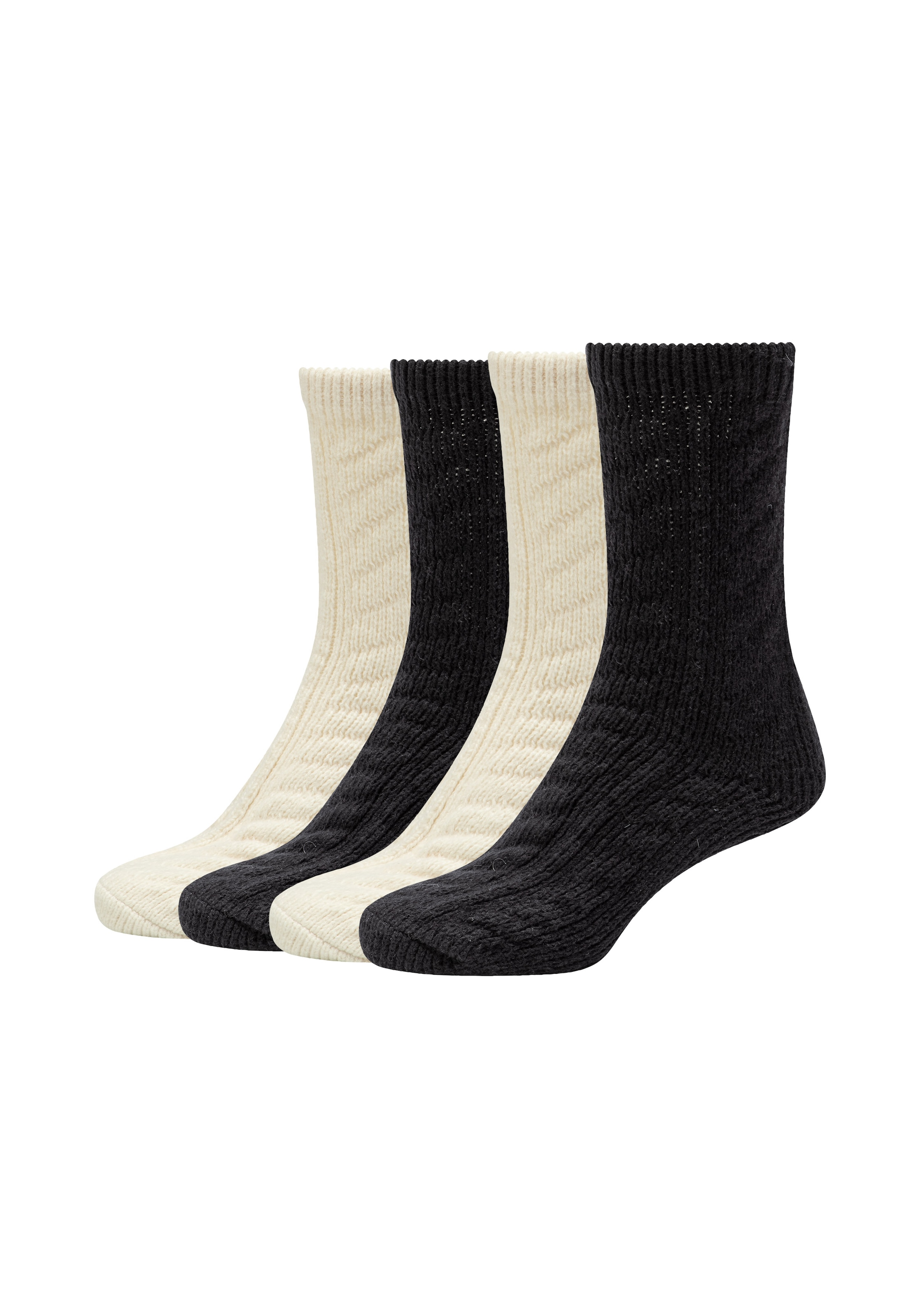 s.Oliver Socken »warm & cozy« 4 Paar tlg. mit Zopfmuster