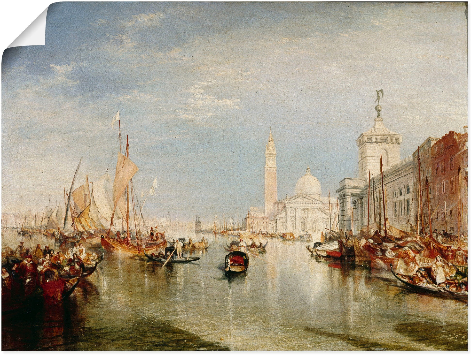 Artland Wandbild »Venedig, (1 Leinwandbild, auf Giorgio versch. oder Größen Raten Wandaufkleber Dogana bestellen Poster Italien, und Maggiore.«, als in S. St.)