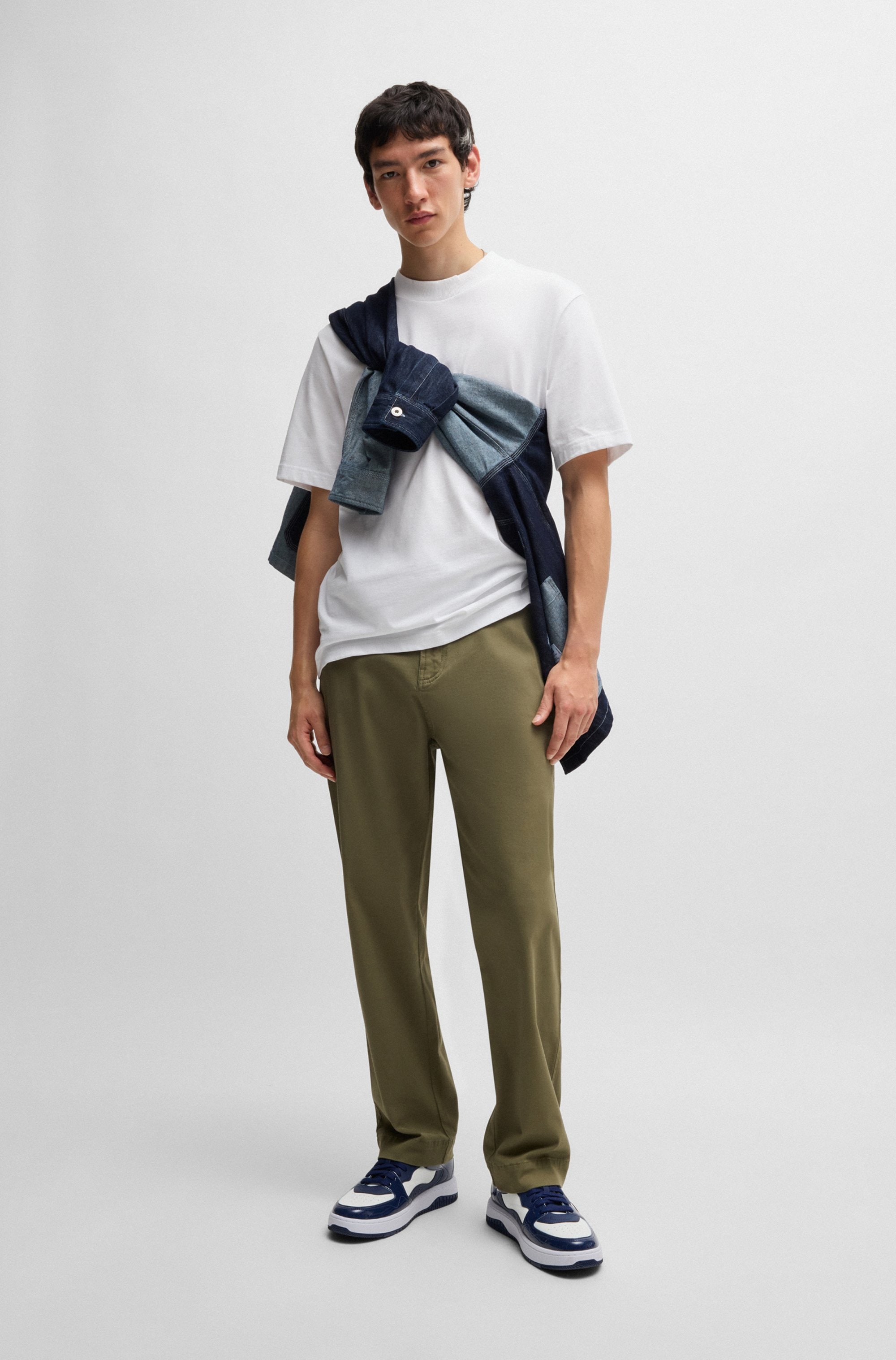 HUGO Blue T-Shirt »Nieros«, mit Logo-Patch