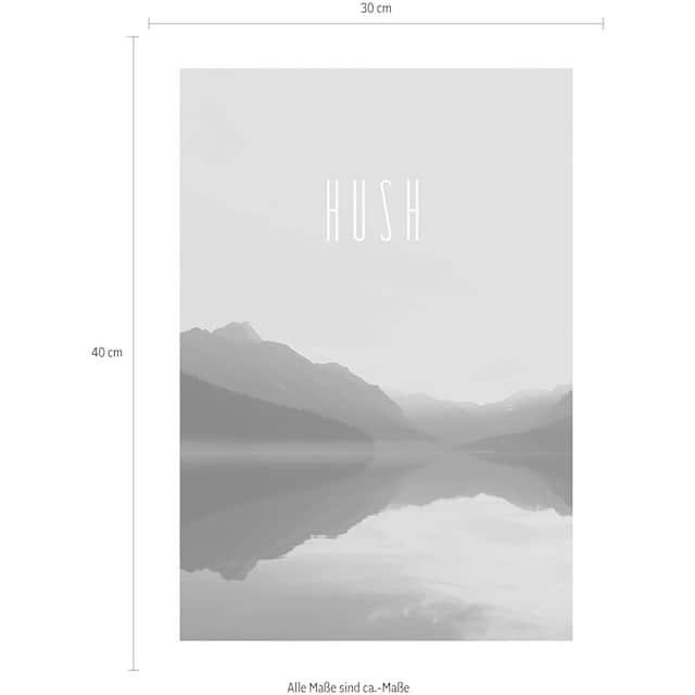 Komar Poster »Word Lake Hush Sand«, Natur, (1 St.), Kinderzimmer,  Schlafzimmer, Wohnzimmer online kaufen | mit 3 Jahren XXL Garantie