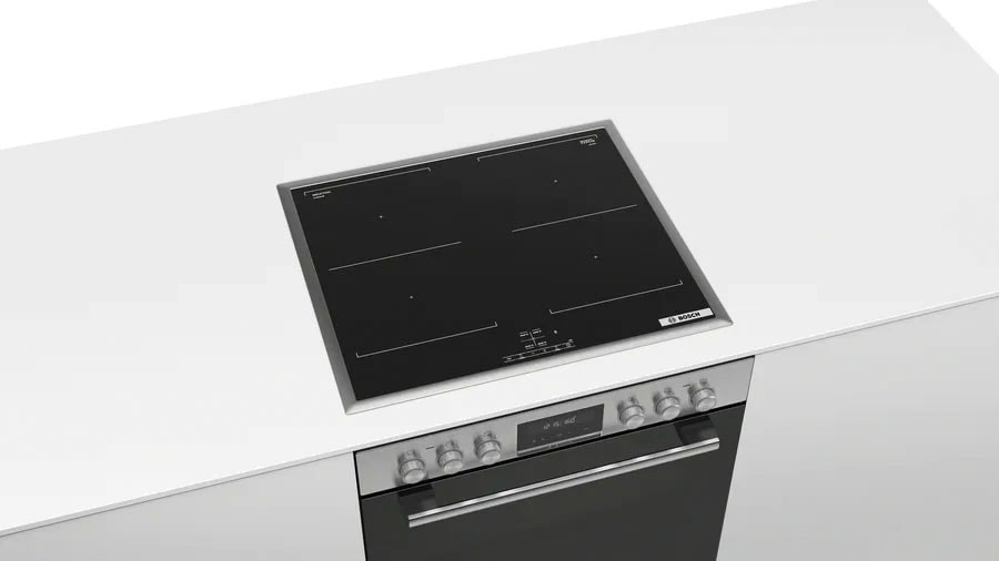 BOSCH Induktions Herd-Set »HEB517BS1«, mit Backwagen, Hydrolyse