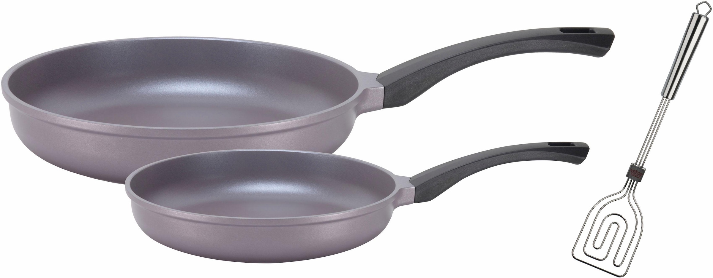 GSW Pfannen-Set "Rainbow" Aluminiumguss Set, 1x Bratpfanne Ø 24 cm, 1x Bratpfanne Ø 28 cm, 3 Stk. tlg. Induktion