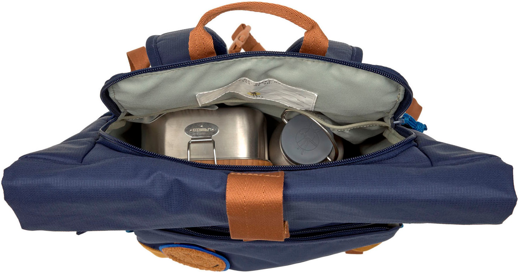 LÄSSIG Kinderrucksack »Little Gang, Medium Rolltop Backpack, navy«, Reflektoren, aus recycelten PET-Flaschen
