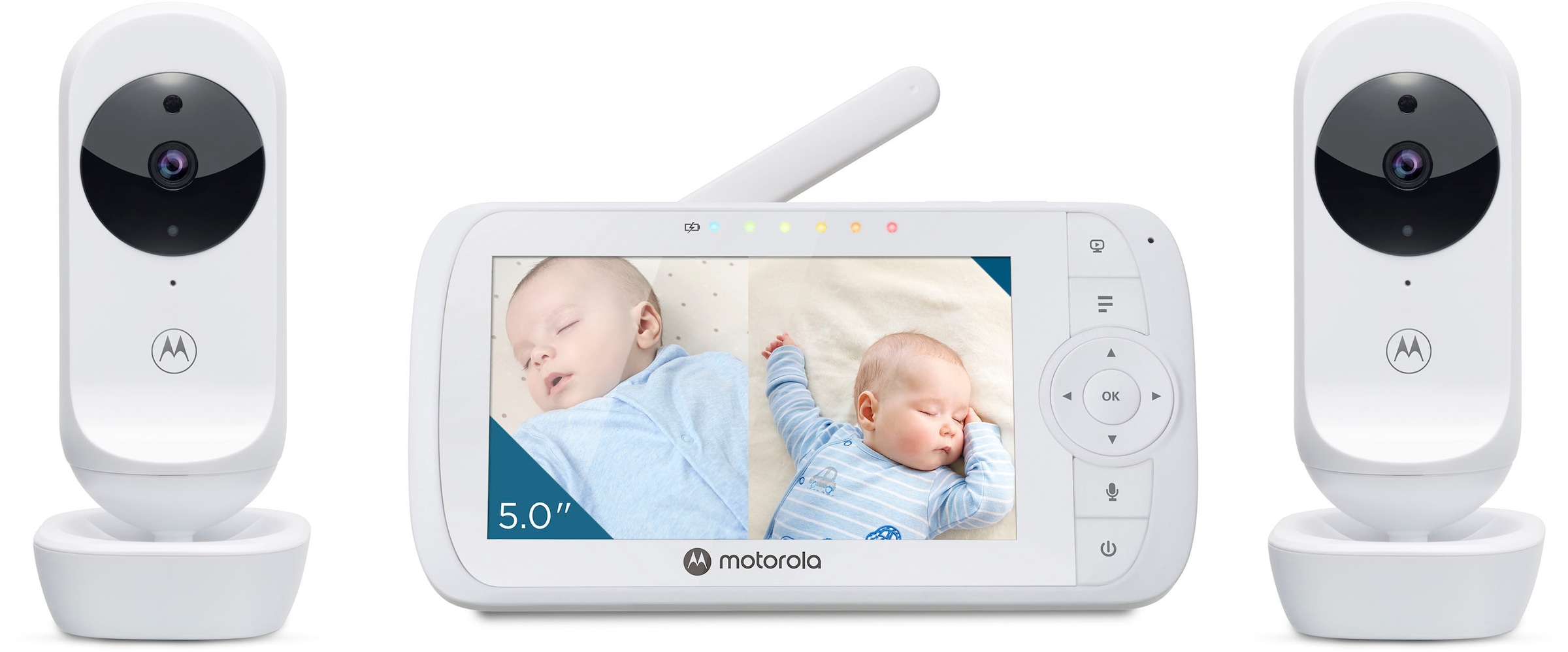 Motorola Babyphone »Video Nursery VM 35-2 Twin 2x Kameras«, 5-Zoll-Farbdisplay