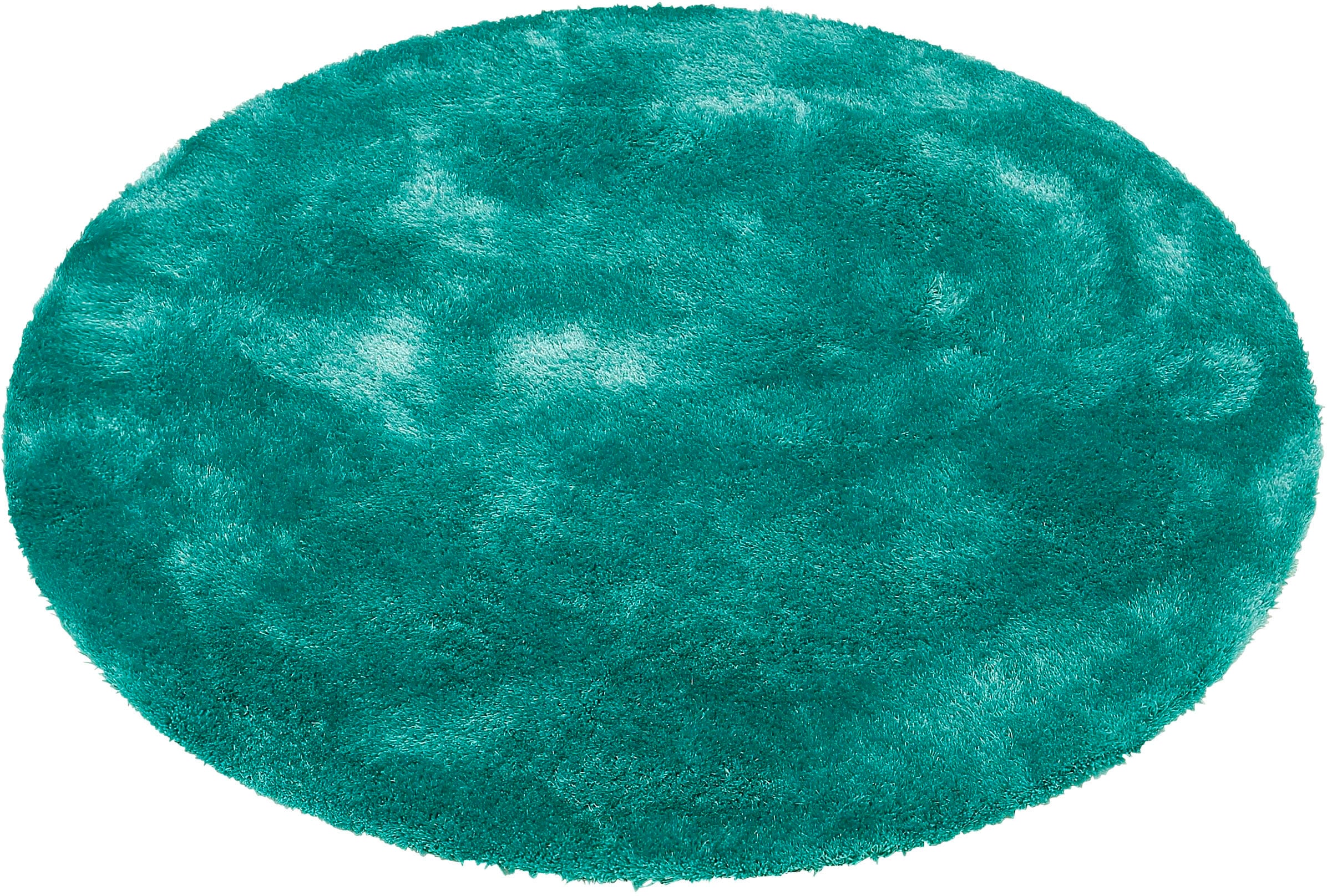 Bruno Banani Hochflor-Teppich »Dana Teppich, Kundenliebling«, rund, 30 mm Höhe, unifarben, Mikrofaser Teppiche, Wohnzimmer, Schlafzimmer, Esszimmer