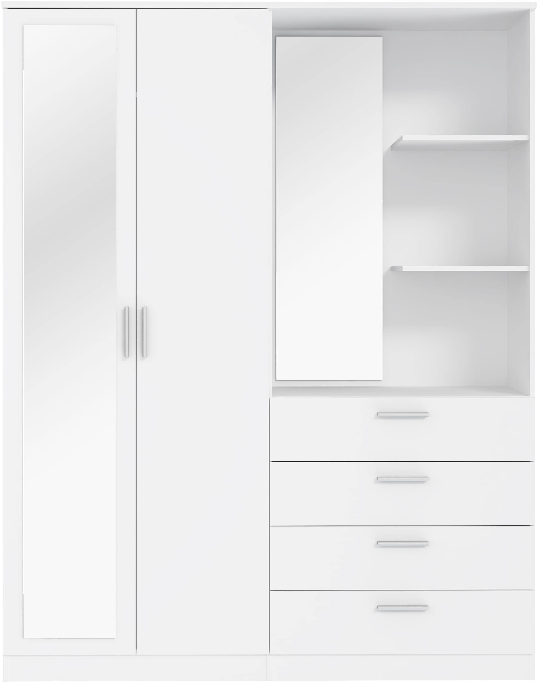FORTE Kompaktgarderobe, B/H/T 159,3/203,4/52,7 cm, Stauraumwunder