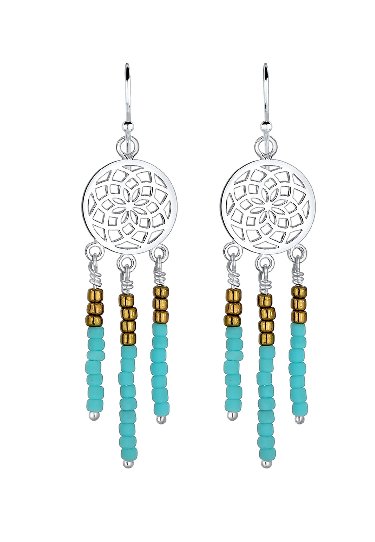 Elli Paar Ohrhänger »Ohrringe Ohrhänger Traumfänger Ornament 925 Sterling Silber«