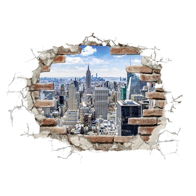Komar Wandtattoo »Break Out NYC«, (1 St.), 100x70 cm (Breite x Höhe),  selbstklebendes Wandtattoo online kaufen | mit 3 Jahren XXL Garantie