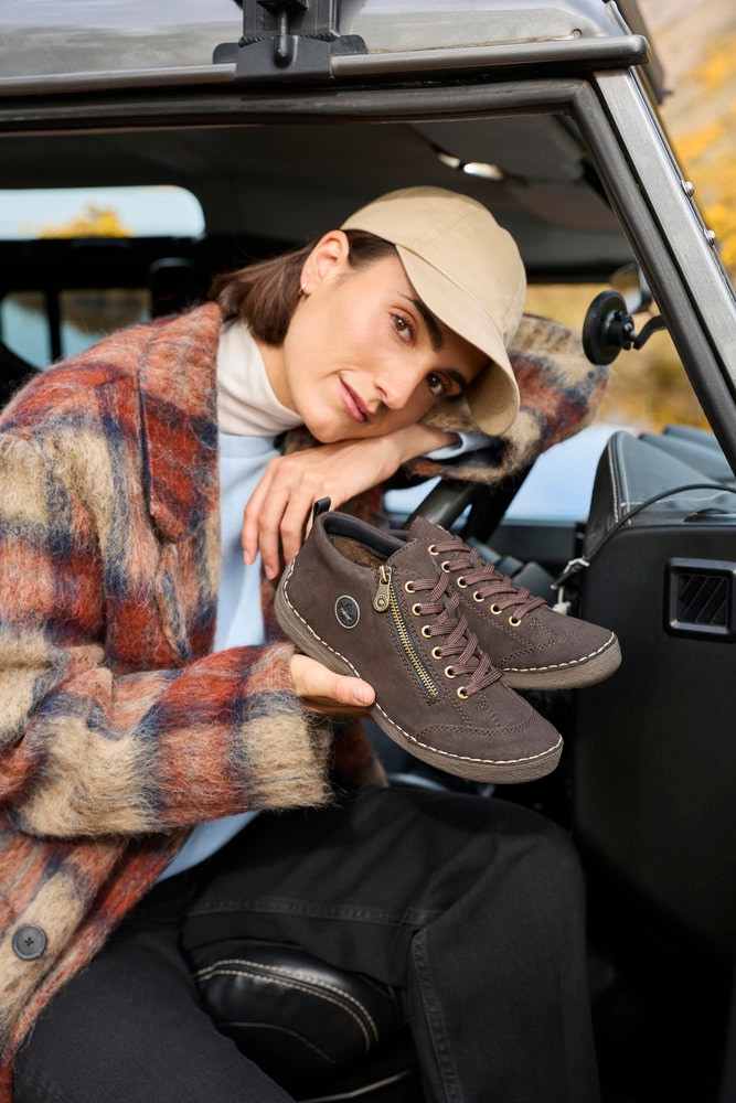 Rieker Schnürboots  Sneaker, Schnürschuh, Outdoorschuh mit Reißverschluss