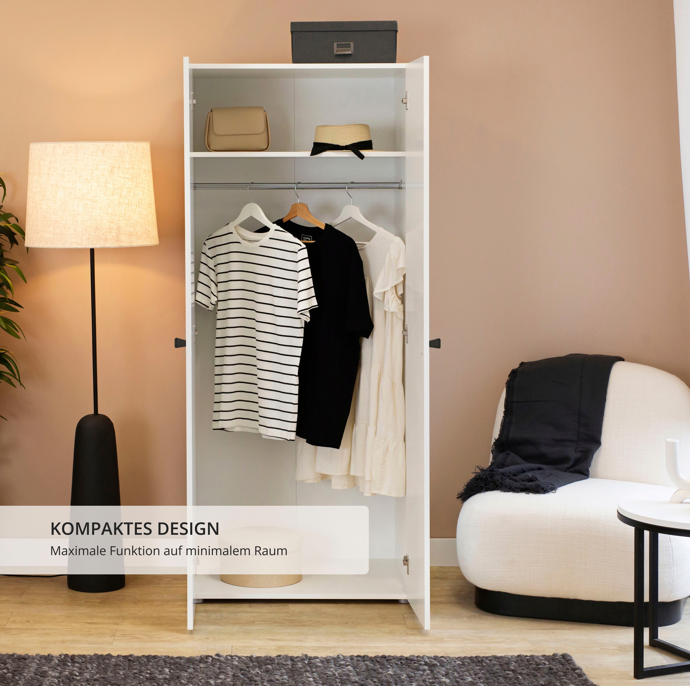 Schlafkontor Drehtürenschrank »Base Kleiderschrank Joe Garderobe Hochschrank Wäscheschrank« , Bega Schrank Schlafzimmer Bestseller