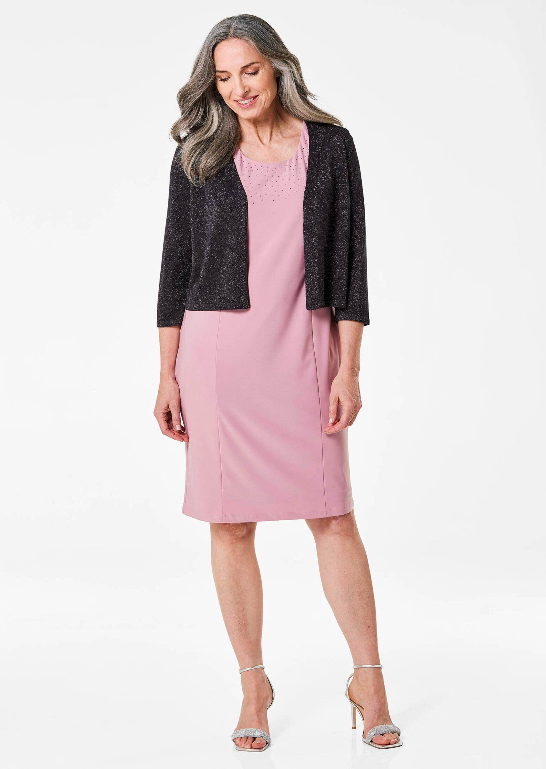 GOLDNER Strickjacke »Kurzgröße Wunderbar leichter Strick-Bolero« perfekte Länge um ein Kleid darunter zu tragen