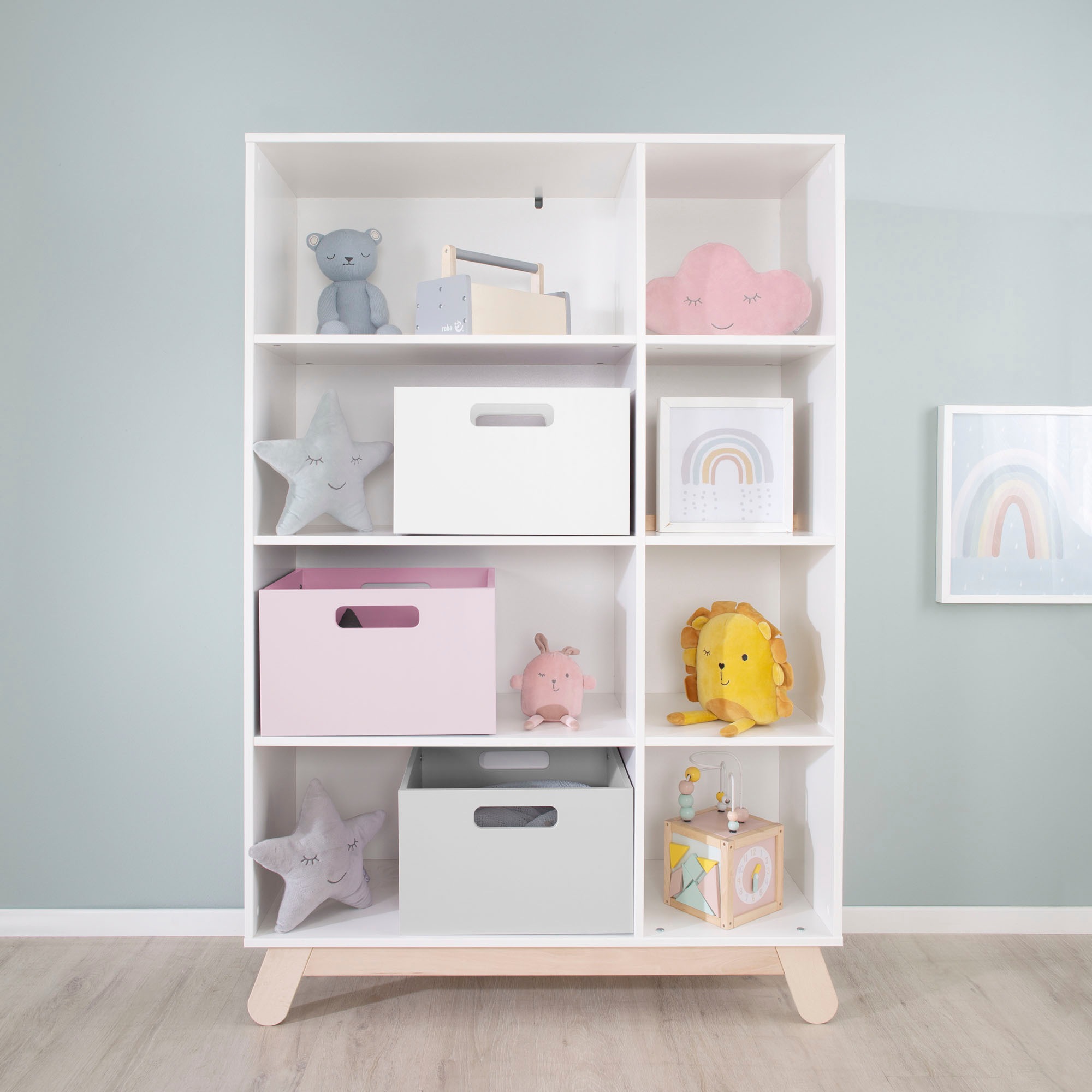 roba® Aufbewahrungsbox »weiß«, aus Holz; Organizer für Spielzeug
