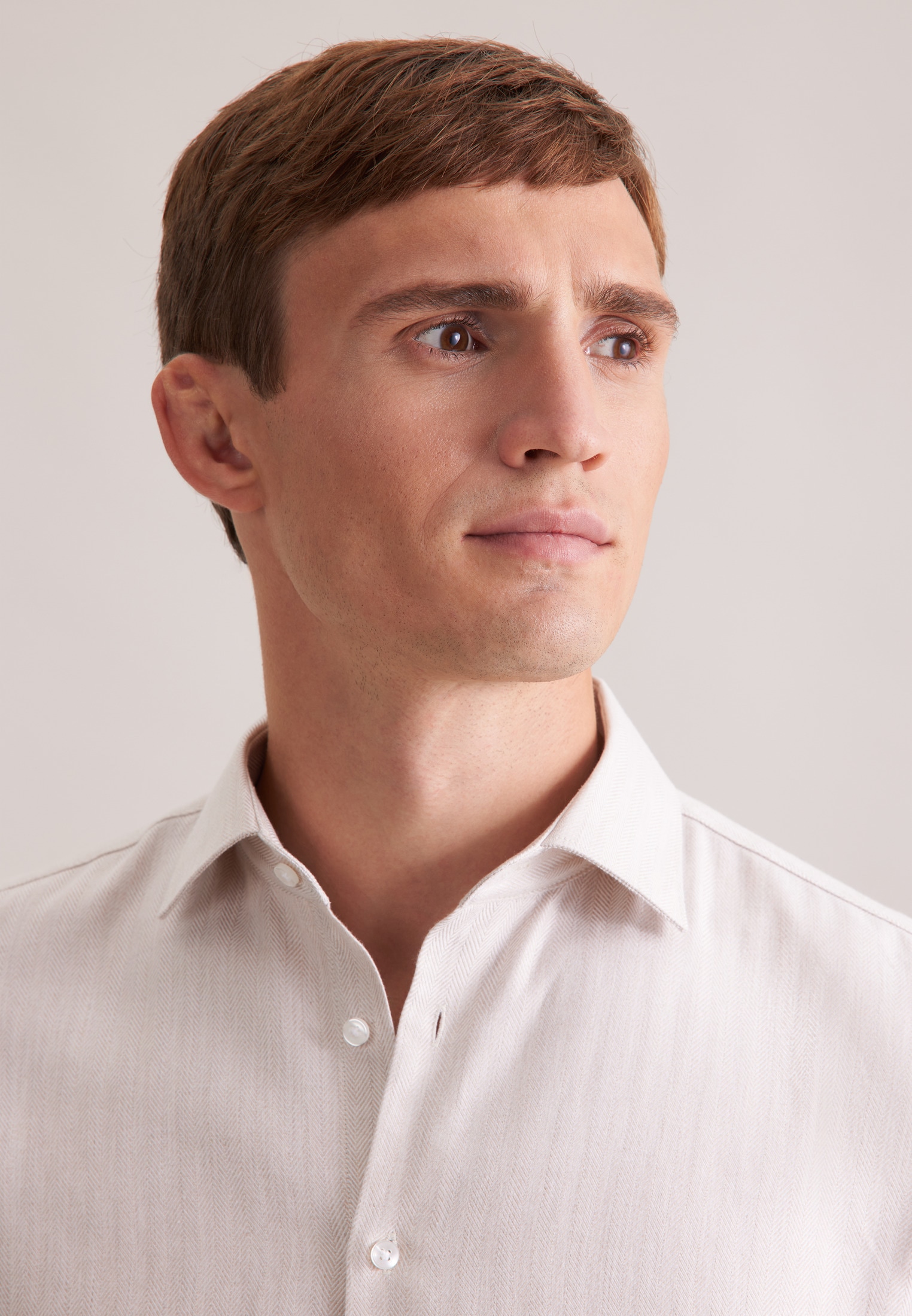 seidensticker Flanellhemd »Schwarze Rose« Shaped 1/1 Kentkragen Fischgrat