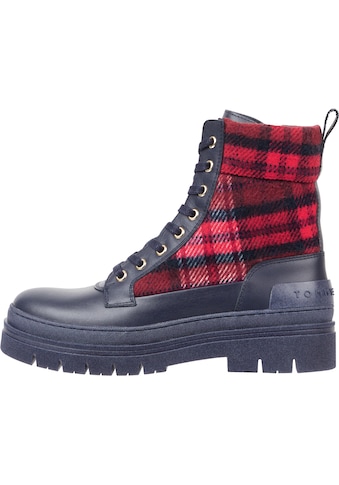 Schnürstiefelette »FEMININE TARTAN LACE UP BOOTIE«