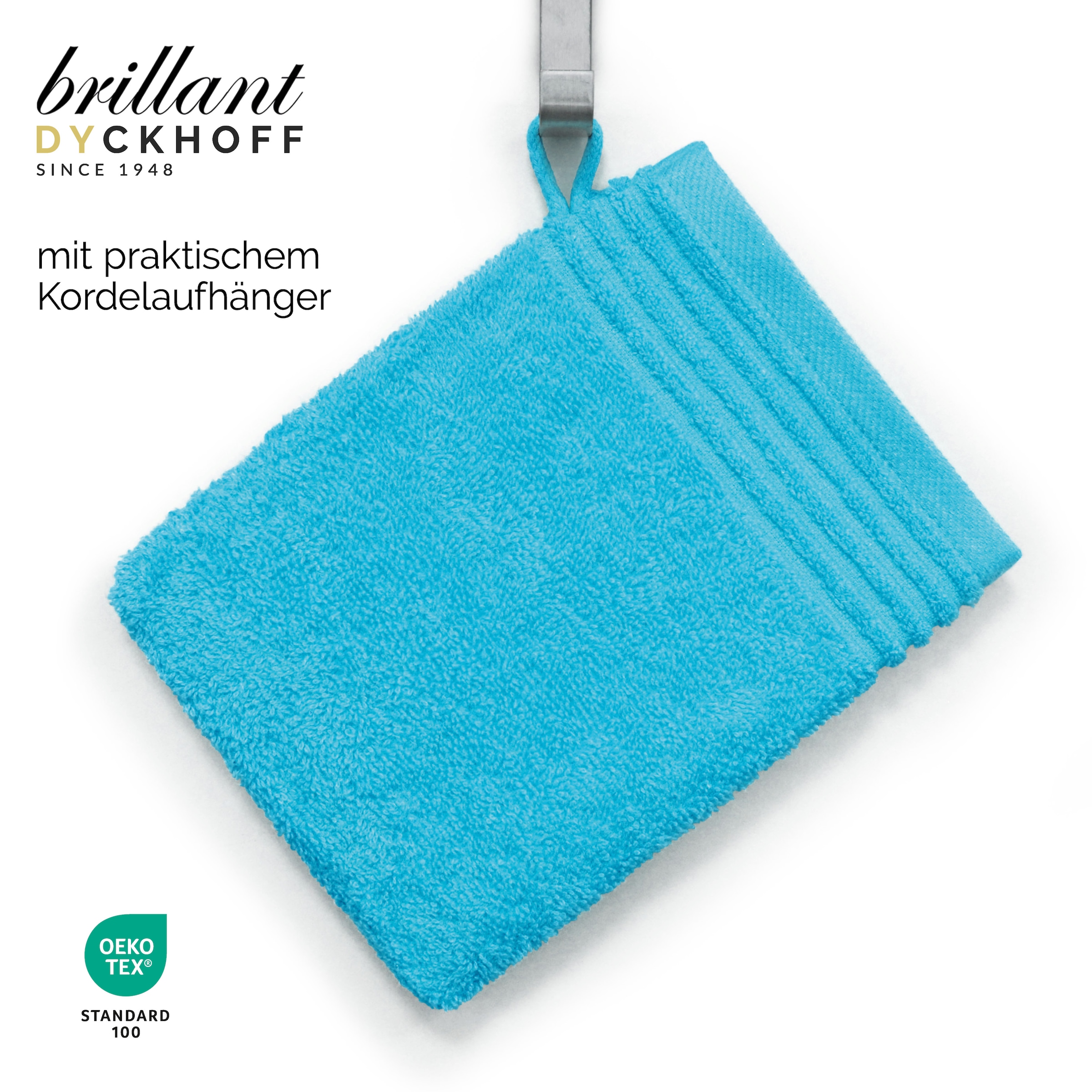 Dyckhoff Waschhandschuh »Waschhandschuh-Set BRILLANT 6-tlg., Baumwolle, 550 g/m²« Baumwolle