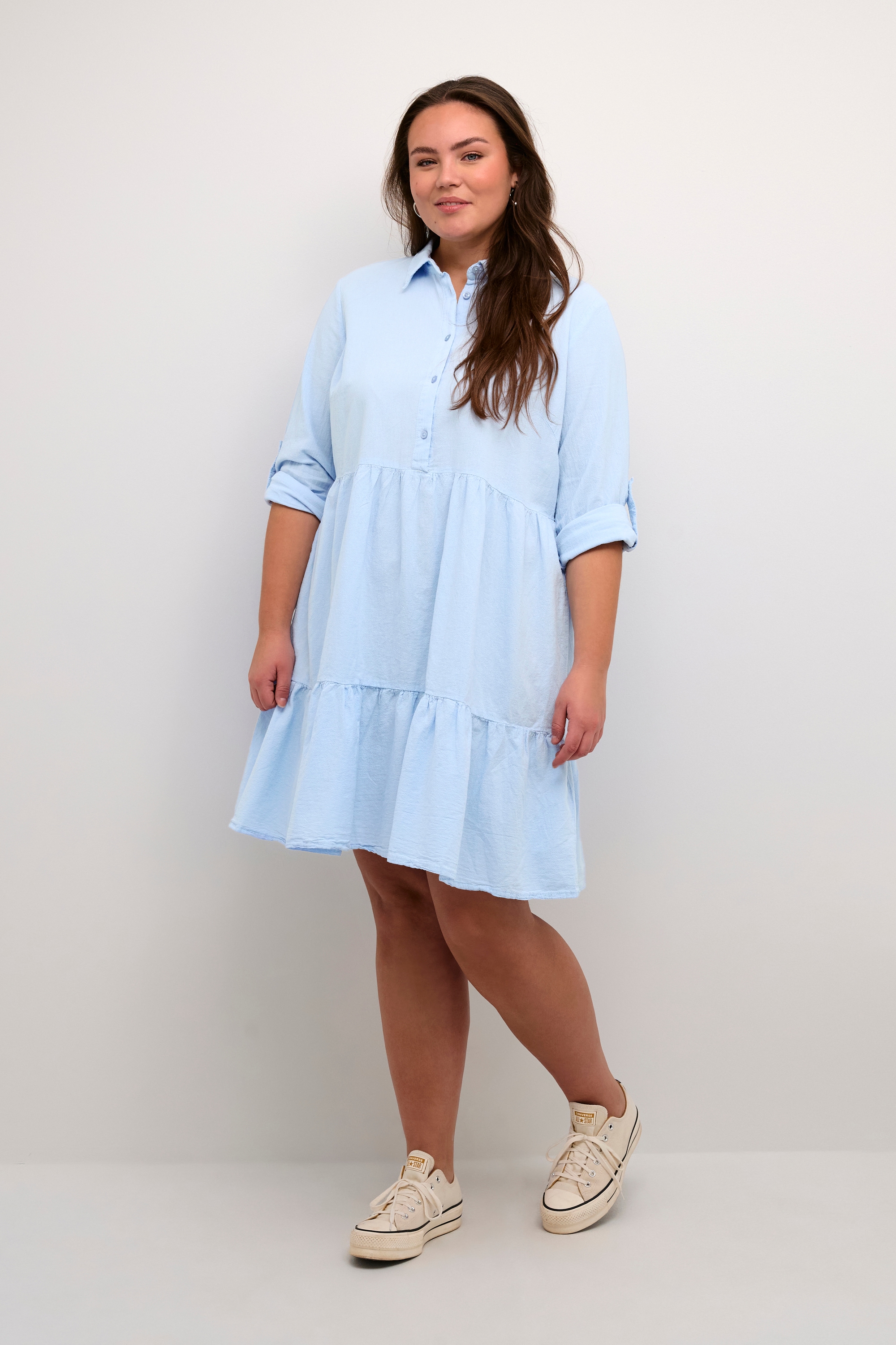 KAFFE Curve Midikleid »Damen Kleid KCnana«