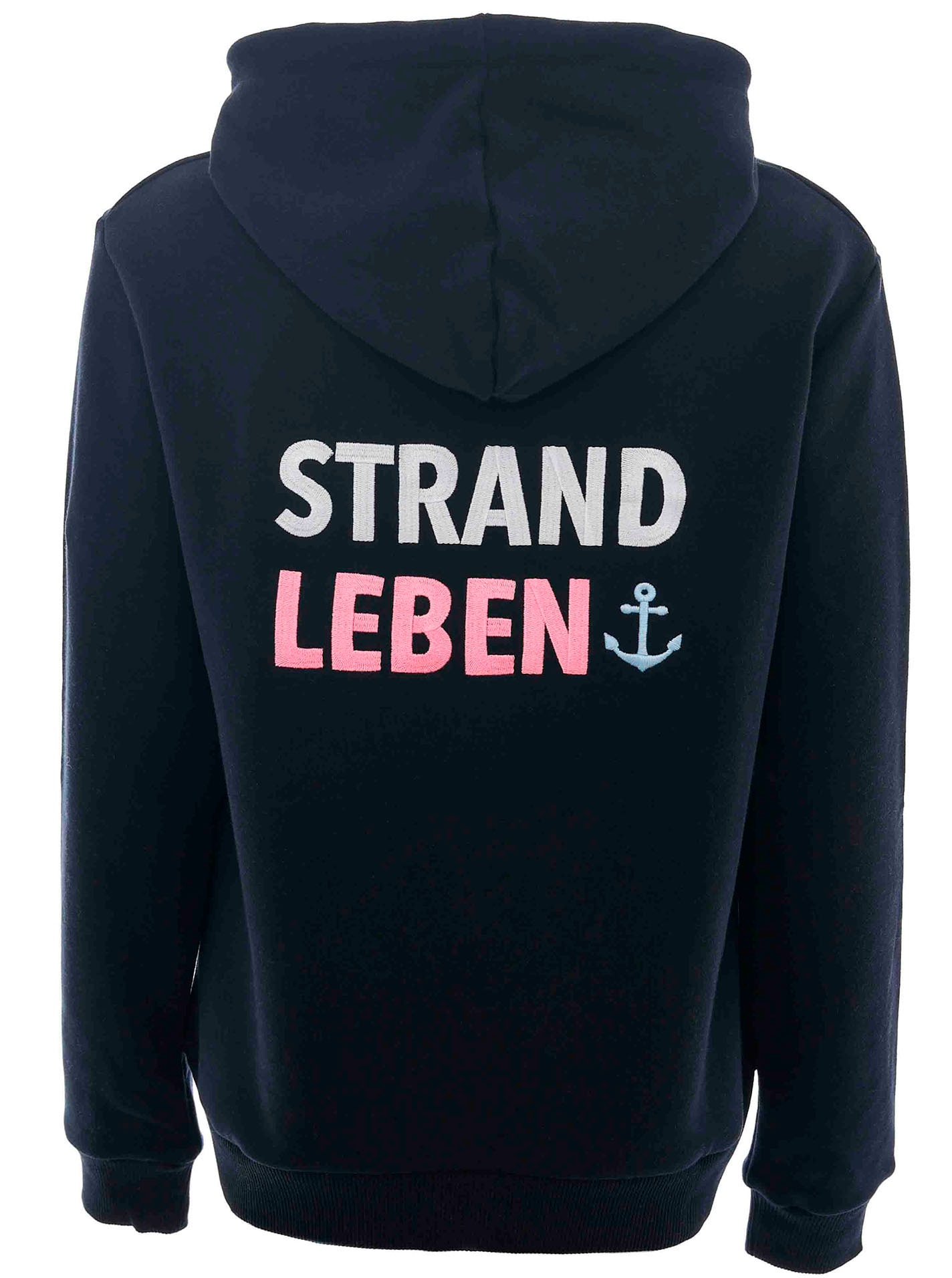 Zwillingsherz Hoodie »"Meine Heimat"«, mit aufgesticktem "Strand"-Schriftzug vorne und hinten