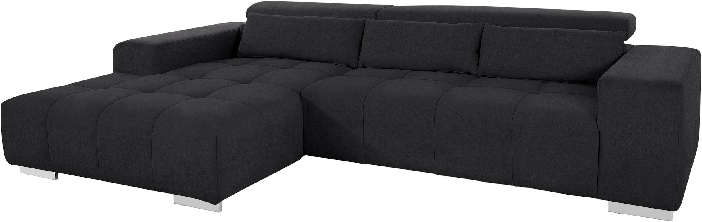 COTTA Ecksofa »Orion L-Form«, mit Kopfteilverstellung & 3 Nierenkissen