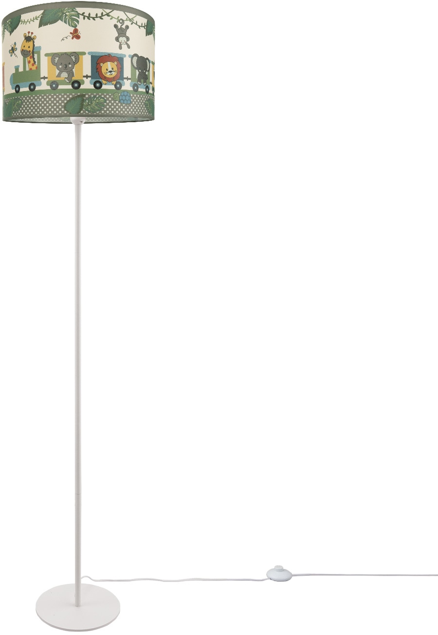 Paco Home Stehlampe »Diamond 635«, 1 flammig-flammig, Kinderlampe LED Kinderzimmer Lampe Zug Mit Tieren Stehleuchte E27