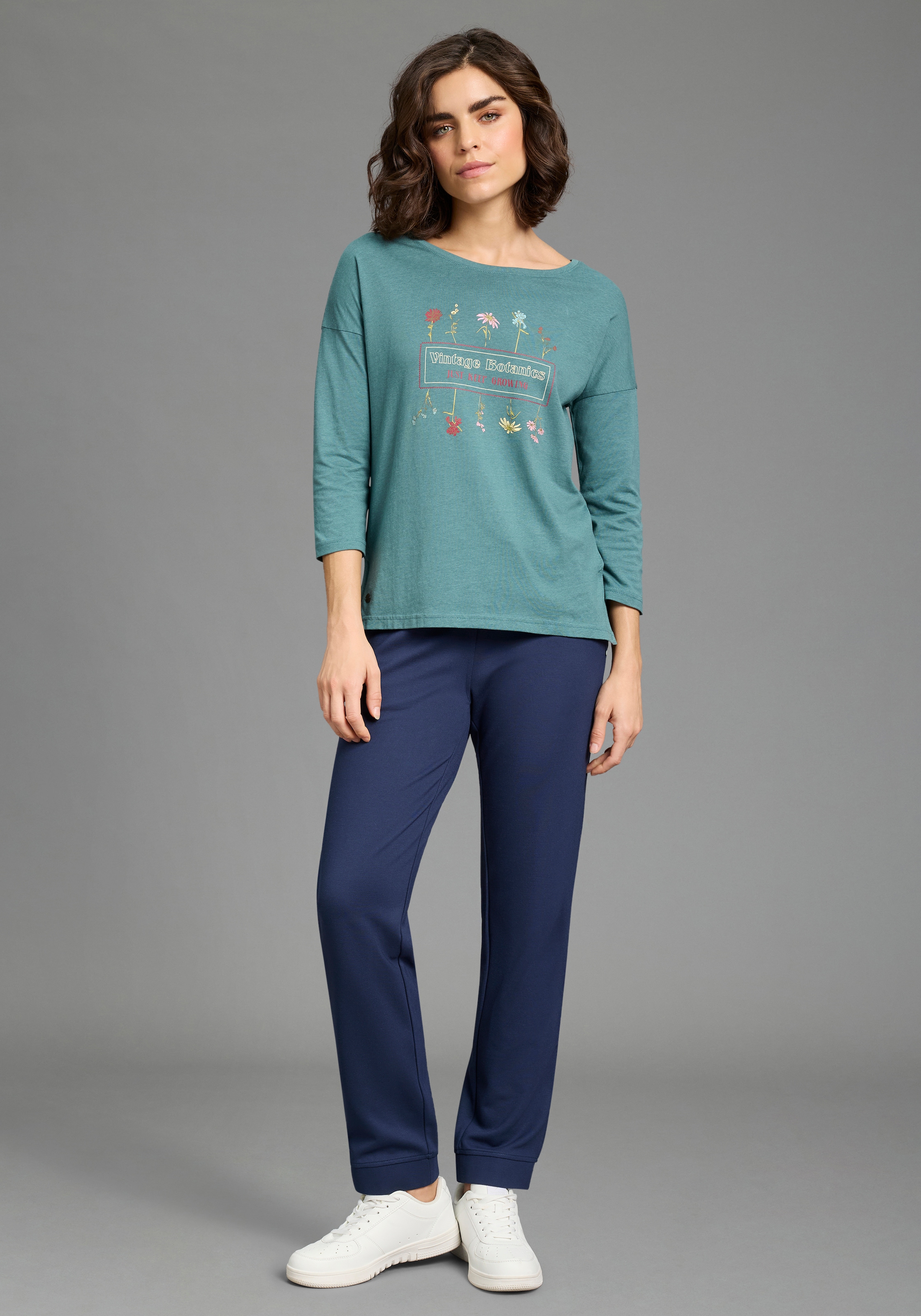 KangaROOS 3/4-Arm-Shirt Loose Fit Passform, 3/4-Ärmel, Rundhalsausschnitt