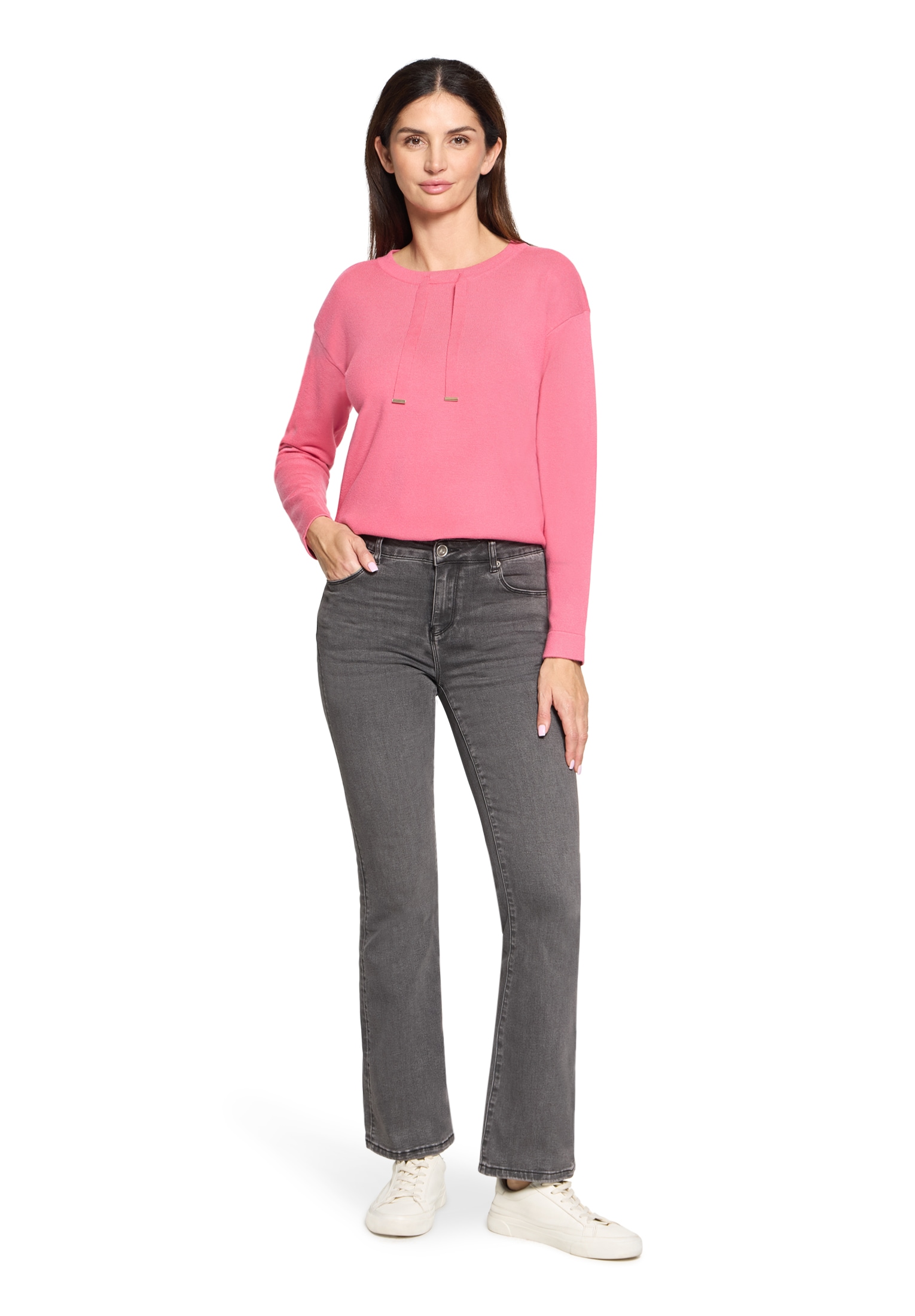 Betty Barclay Rundhalspullover »Feinstrickpullover mit Seitenschlitzen«