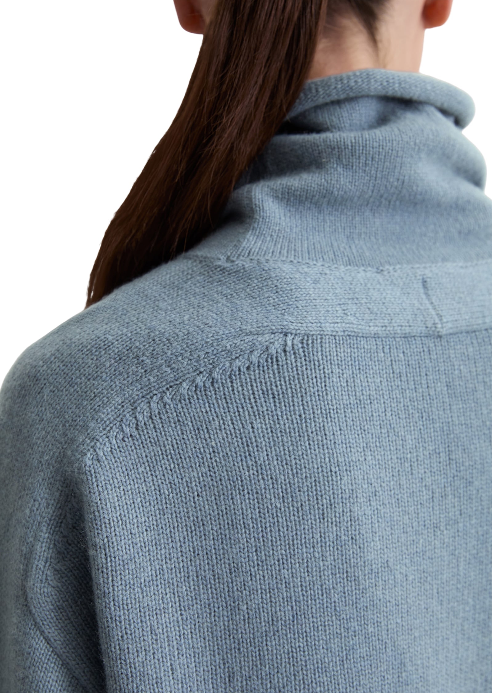 Marc O'Polo Strickpullover lockere Passform, Rollkragen, Wollmischung