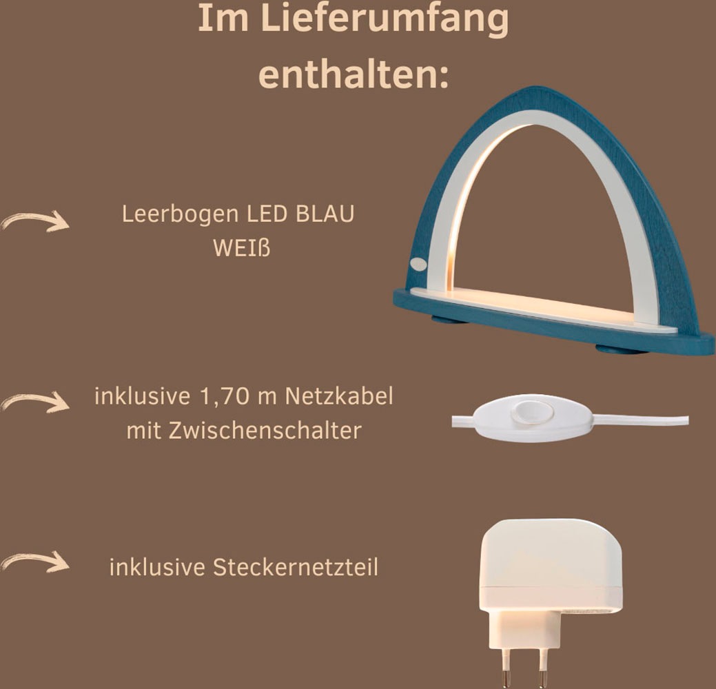 Weigla LED Schwibbogen »Weihnachtsdeko, Made in Germany«, Leerbogen zum Selbstbestücken