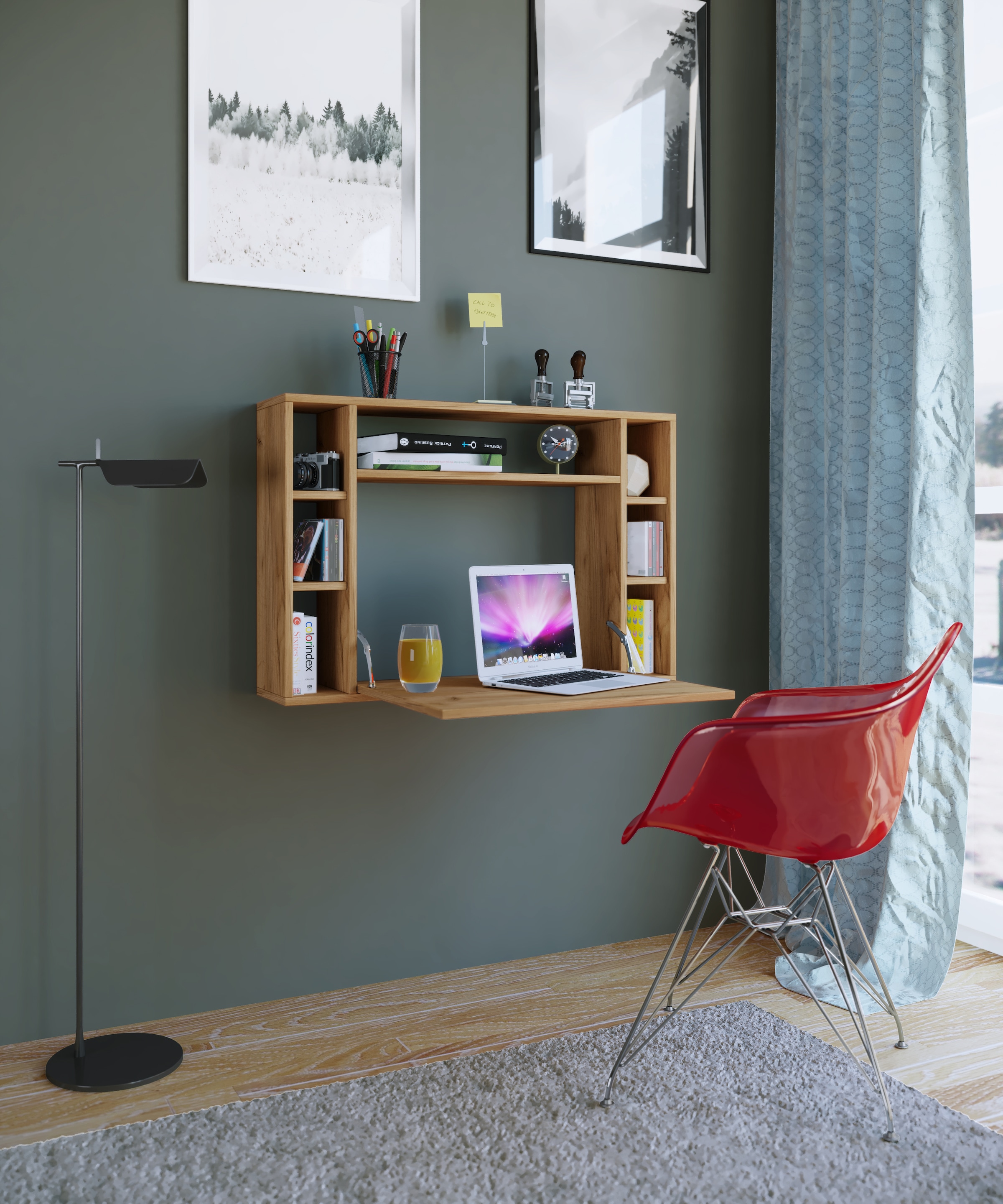 VCM Schreibtisch »Holz Hänge Schreibtisch Wandschreibtisch Wandila«