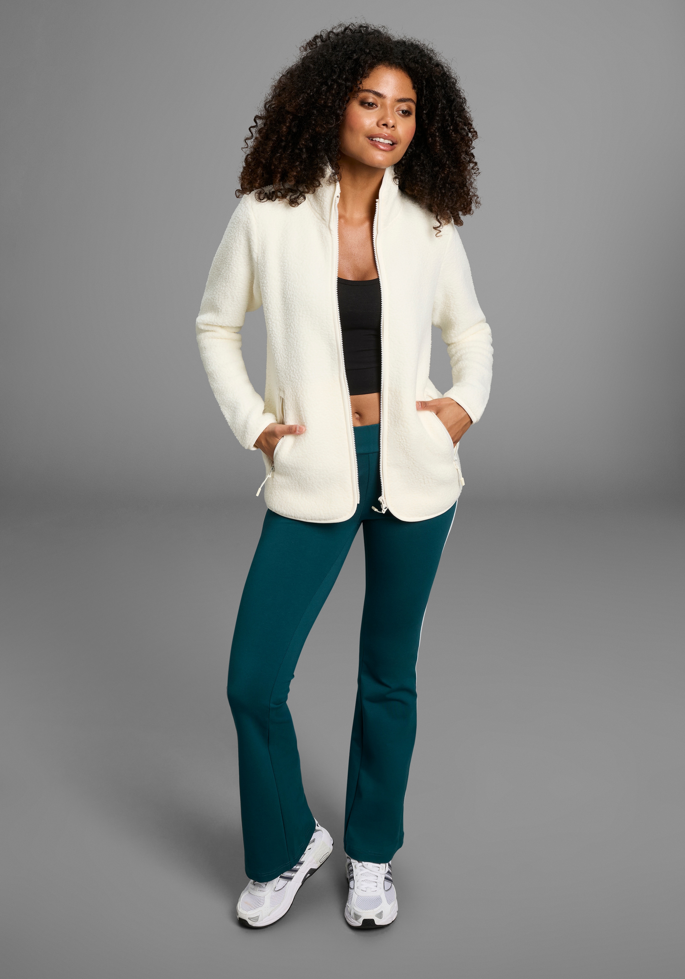 Polarino Fleecejacke, aus Teddy-Fleece, Übergangsjacke