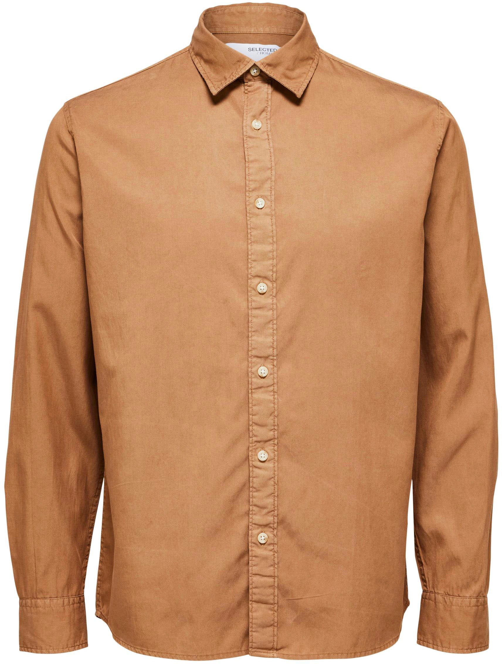 SELECTED HOMME Langarmhemd »SLHREGPASTEL-LINEN SHIRT LS W«